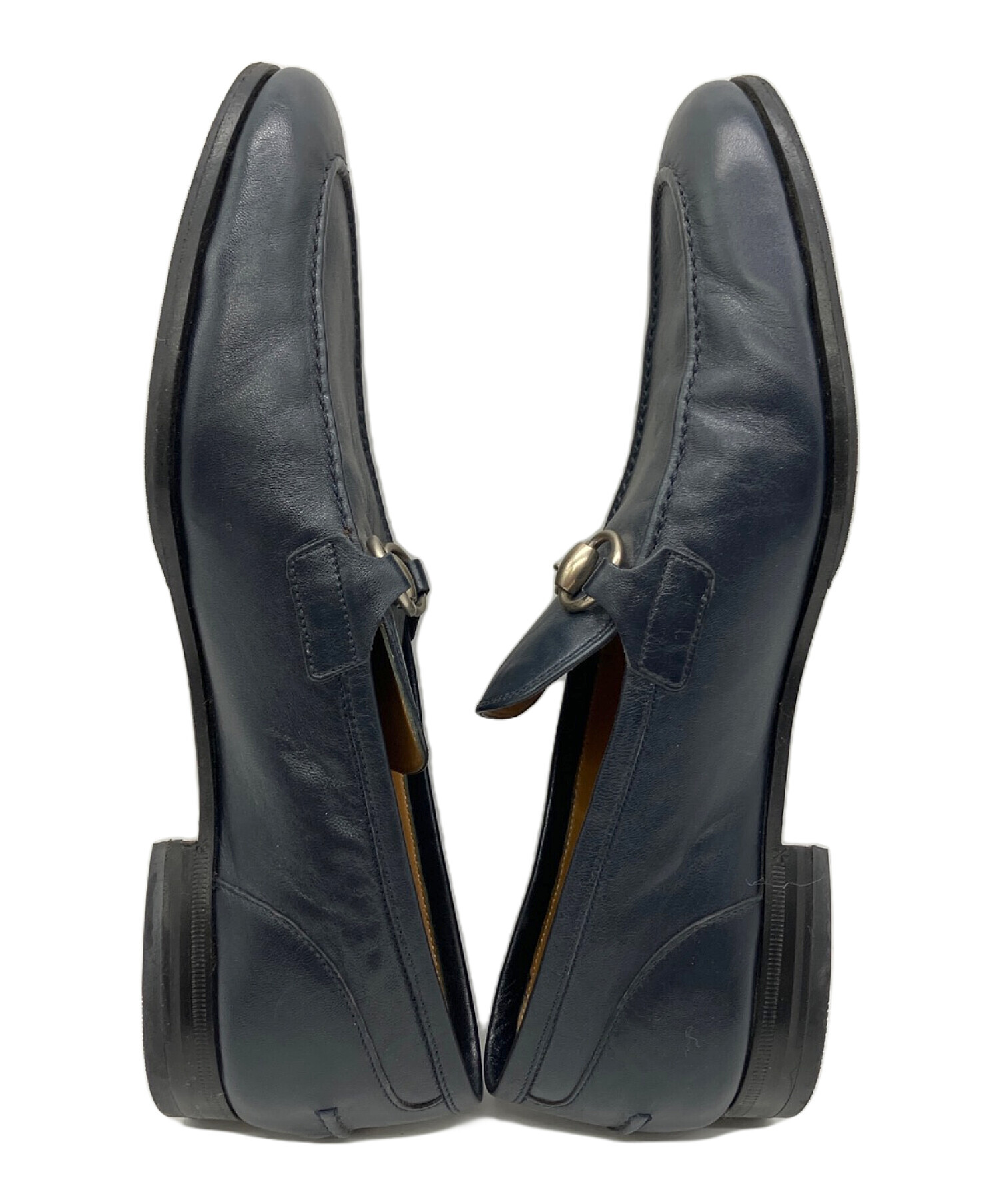 中古・古着通販】GUCCI (グッチ) ビットローファー ネイビー サイズ