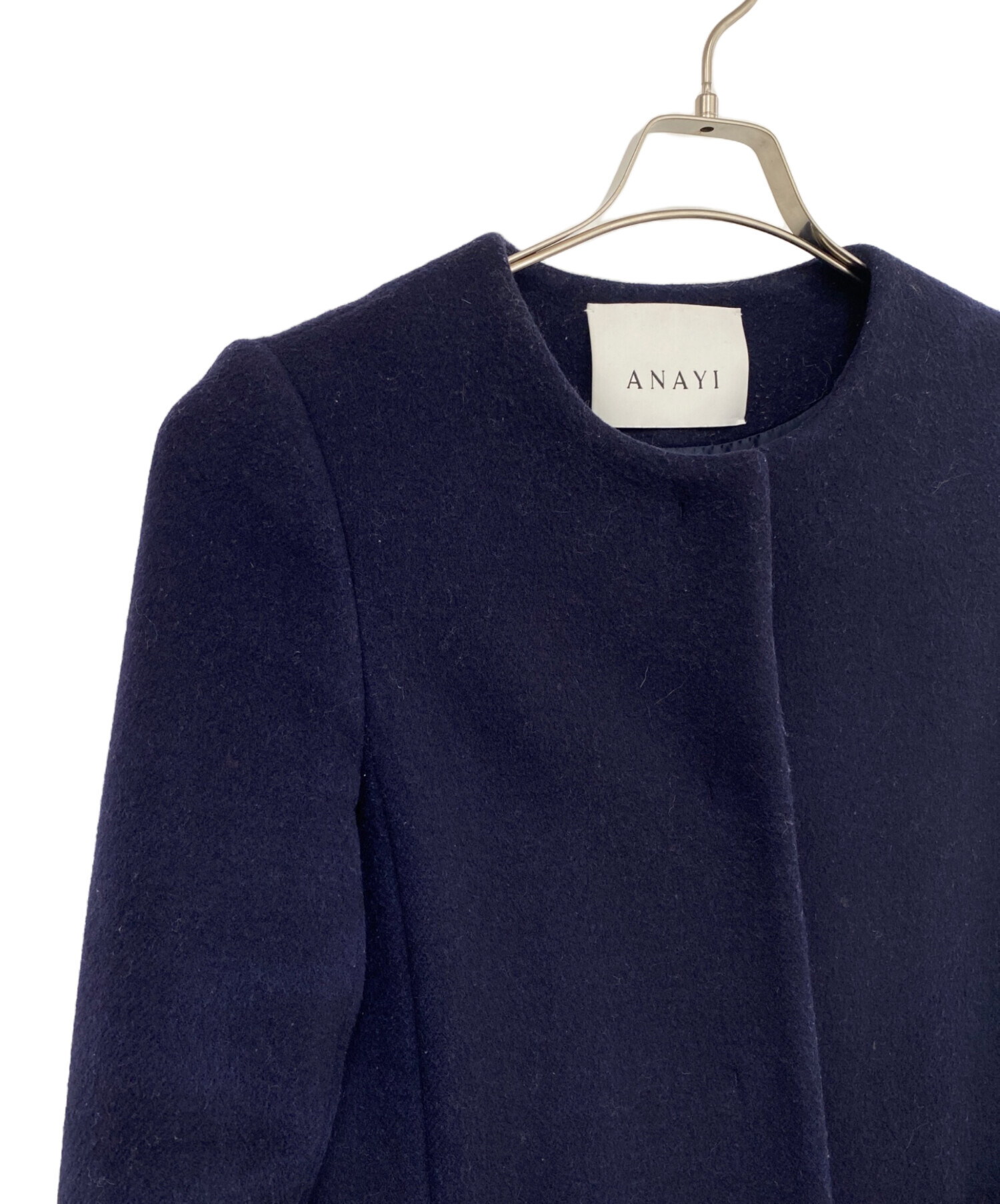 中古・古着通販】ANAYI (アナイ) コート ネイビー サイズ:36｜ブランド
