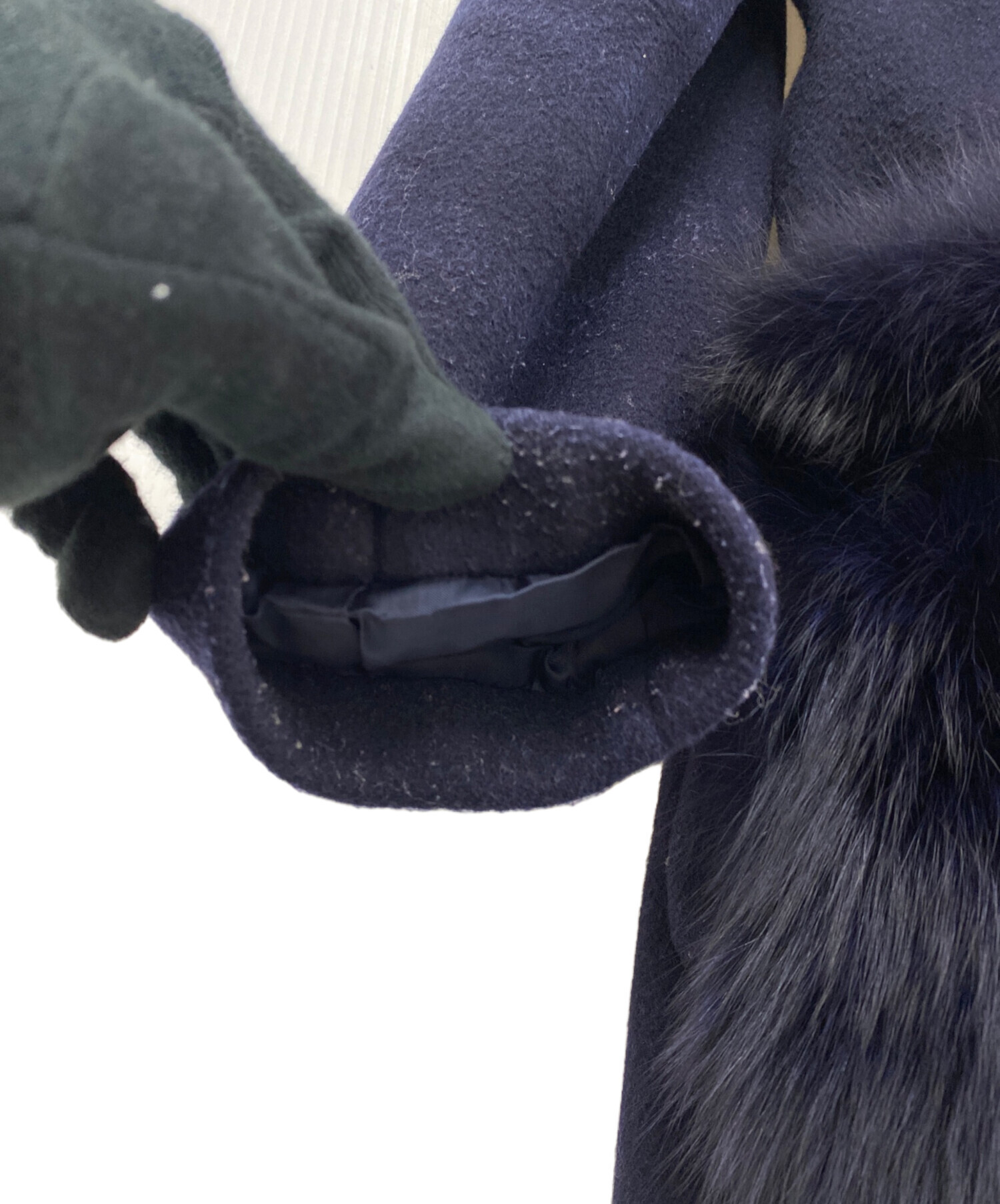 中古・古着通販】ANAYI (アナイ) コート ネイビー サイズ:36｜ブランド