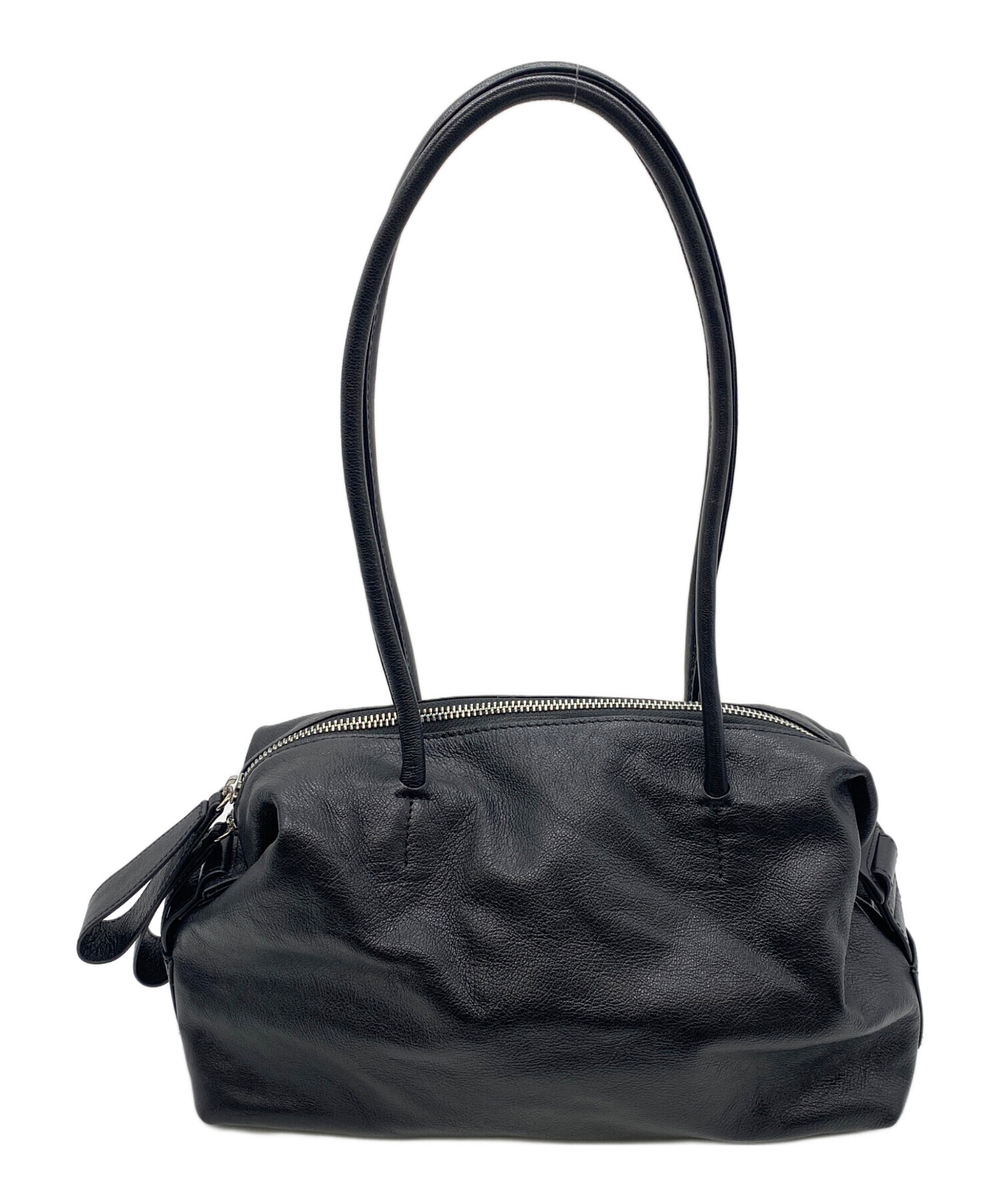 イアパピヨネ ear PAPILLONNER コロンボストンバッグ 黒 中古美品 中古・古着通販】ear PAPILLONNER (イアパピヨネ) ロングハンドル