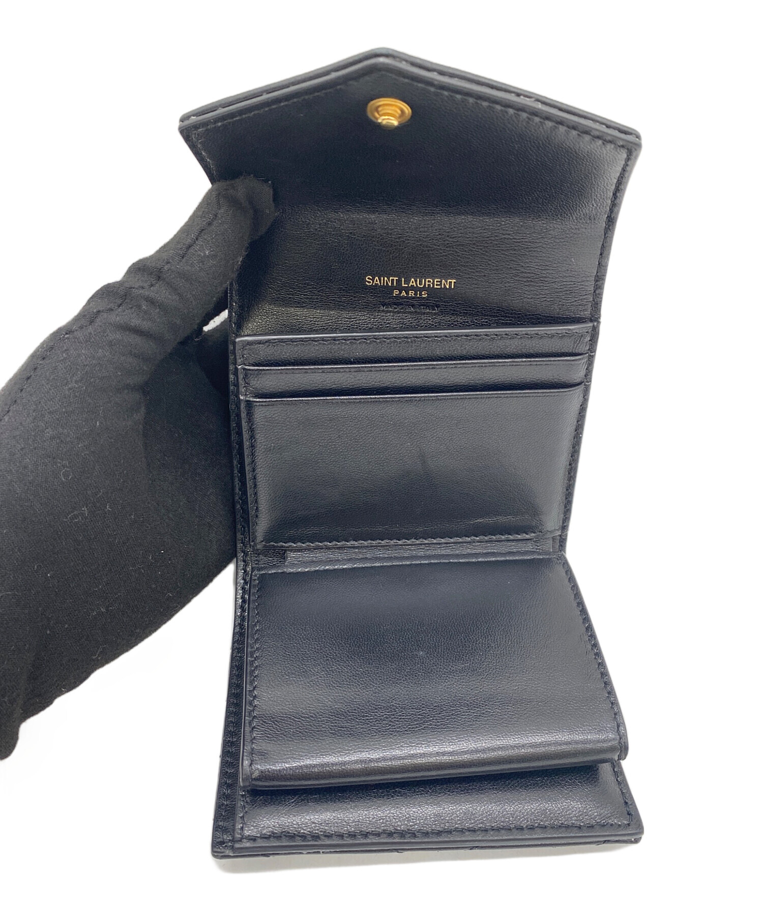 中古・古着通販】Saint Laurent Paris (サンローランパリ) 3つ折り財布