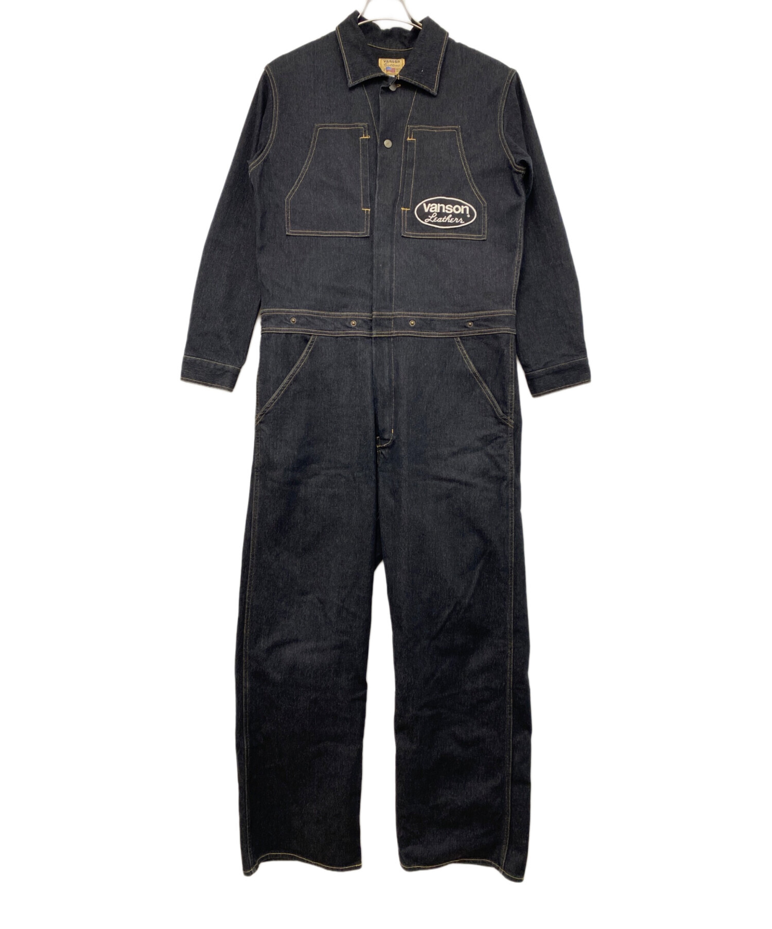 VANSON バンソンつなぎ　S 中古・古着通販】VANSON (バンソン) つなぎ ネイビー サイズ:SIZE M