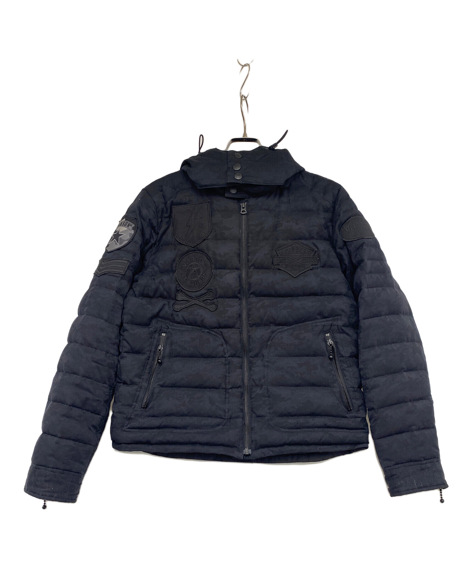 中古・古着通販】VANSON (バンソン) ダウンジャケット ブラック サイズ 