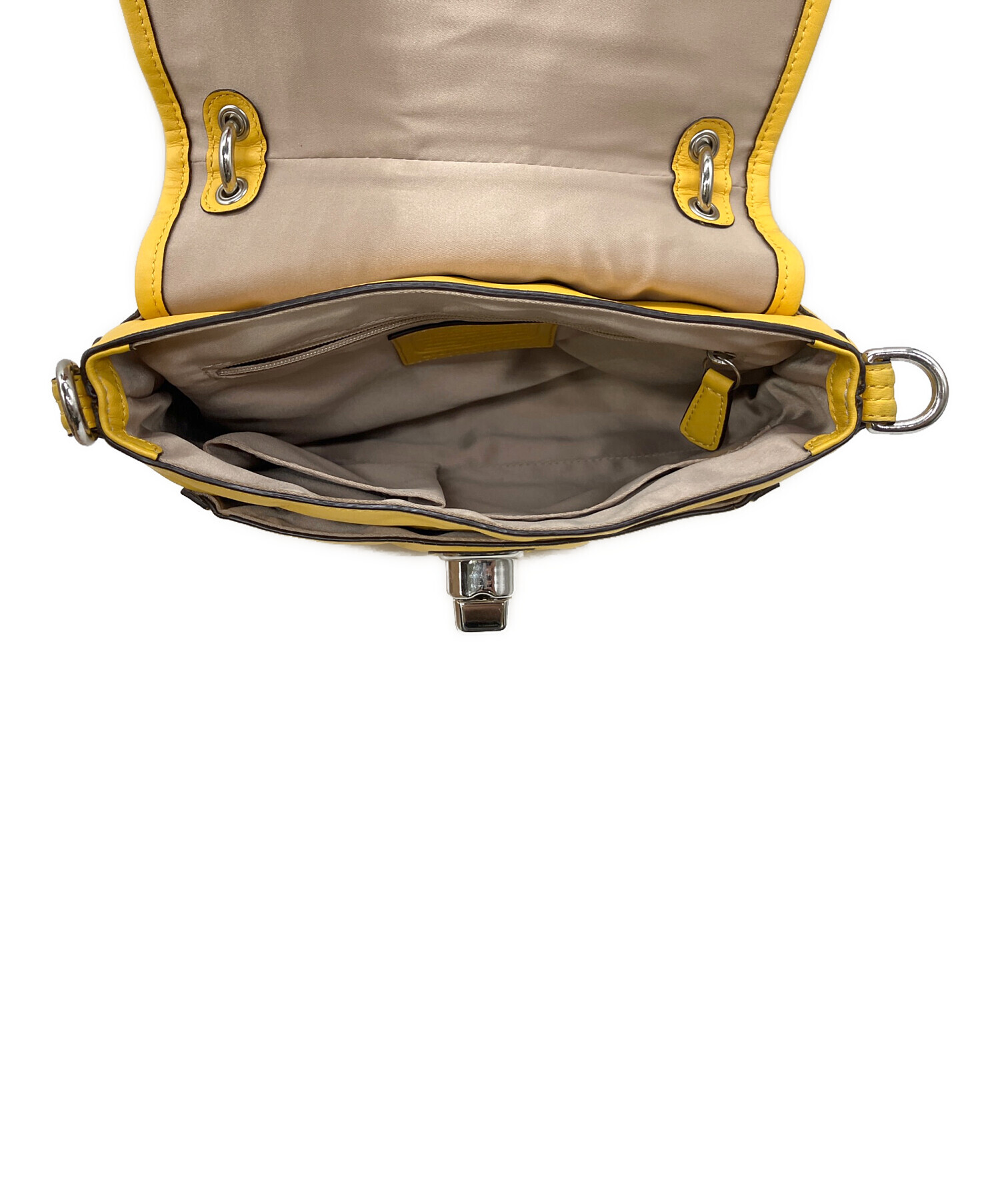 中古・古着通販】COACH (コーチ) 2WAYショルダーバッグ イエロー