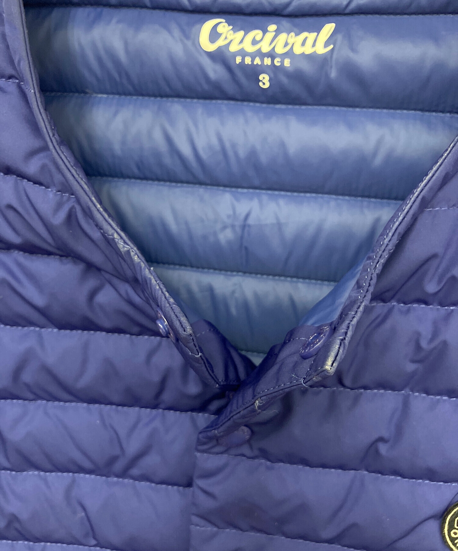 中古・古着通販】ORCIVAL (オーシバル) ダウンベスト ブルー サイズ:3