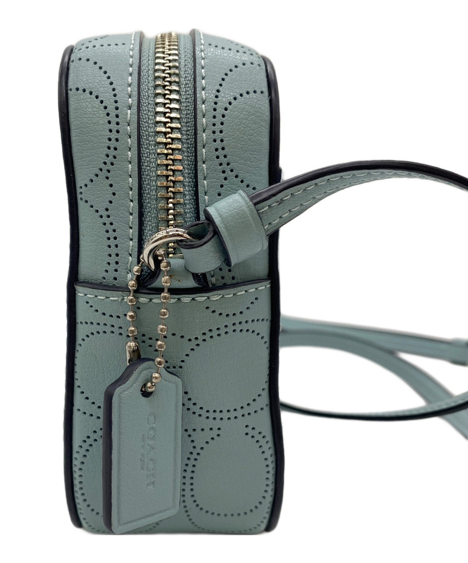 中古・古着通販】COACH (コーチ) ショルダーバッグ スカイブルー