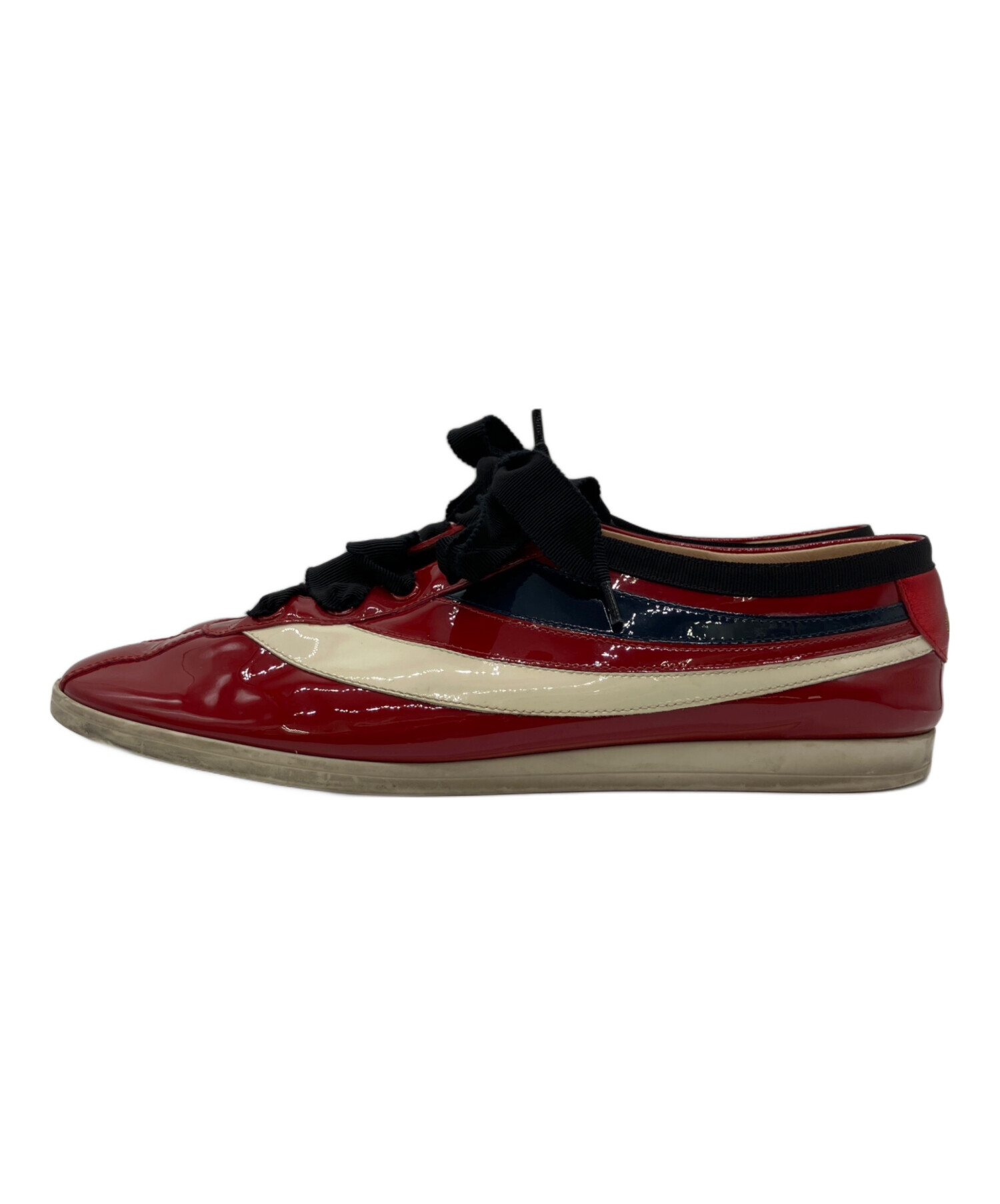 中古・古着通販】GUCCI (グッチ) エナメルシューズ レッド サイズ:27.5 