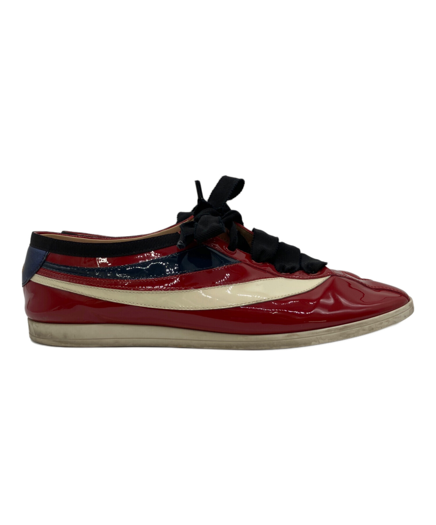中古・古着通販】GUCCI (グッチ) エナメルシューズ レッド サイズ:27.5 