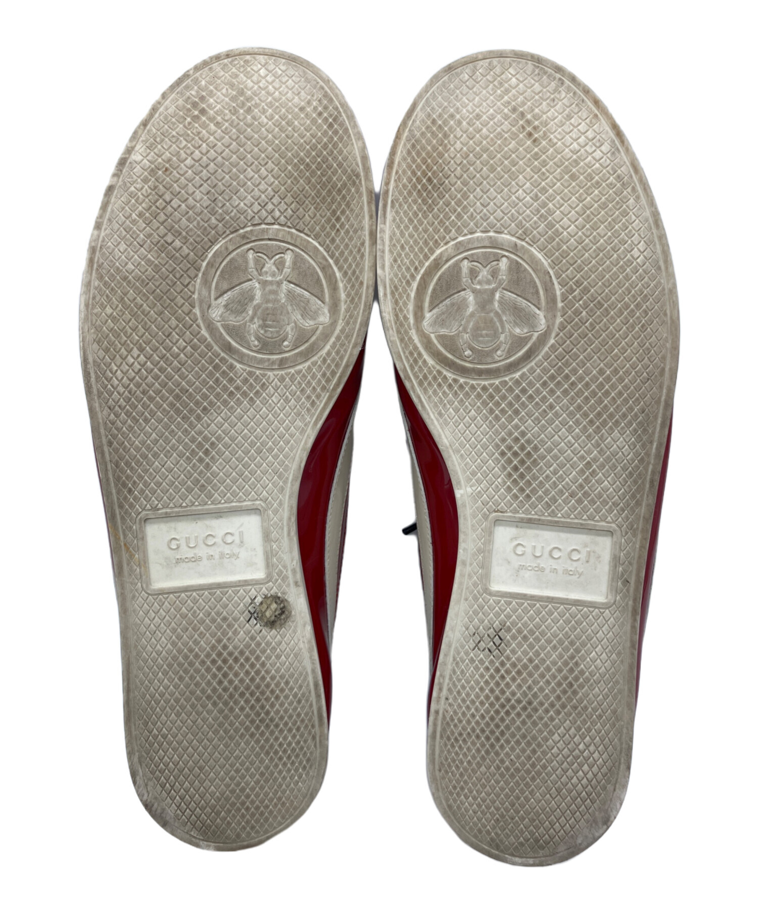 中古・古着通販】GUCCI (グッチ) エナメルシューズ レッド サイズ:27.5