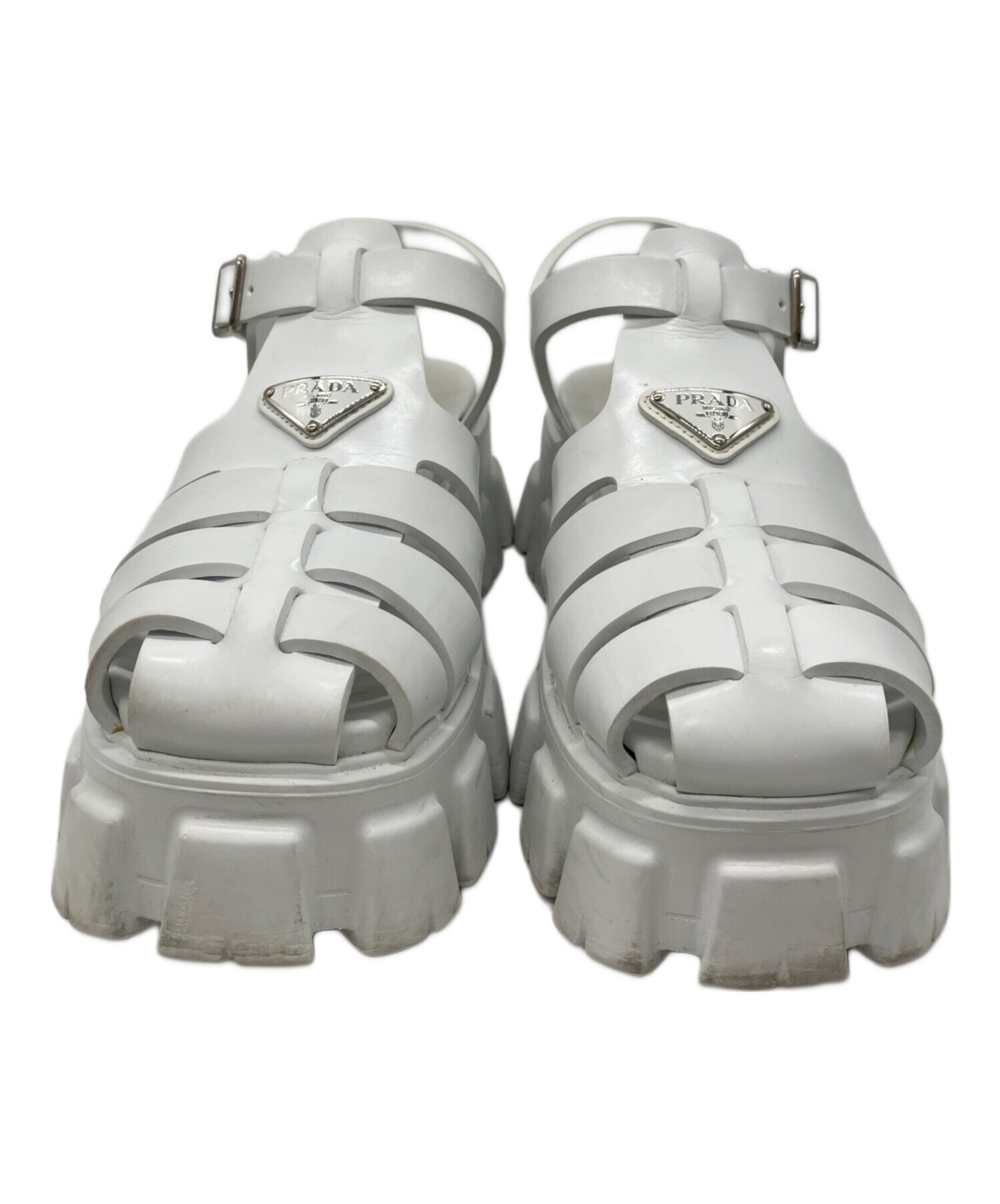 中古・古着通販】PRADA (プラダ) モノリス ホワイト サイズ:8