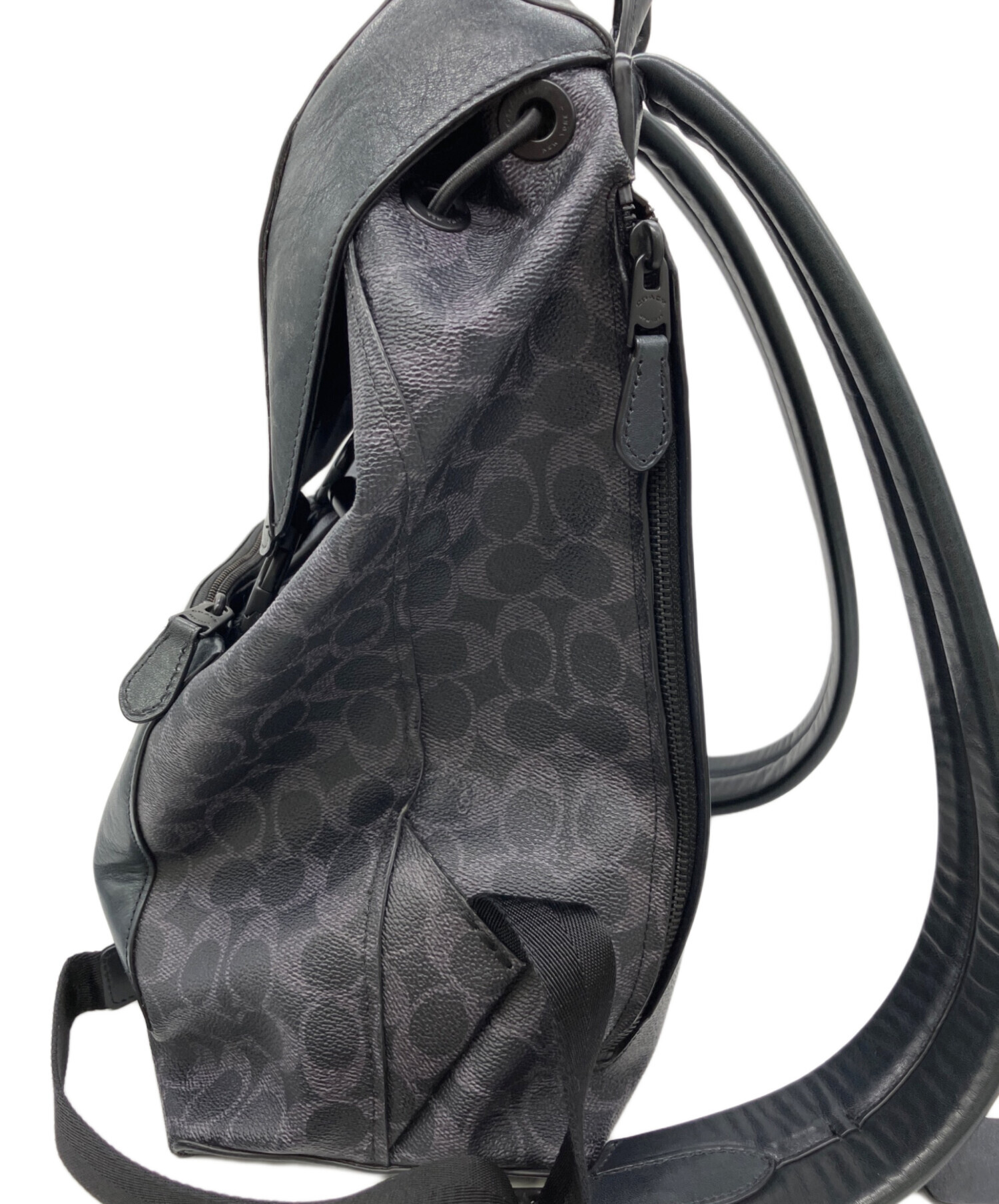 中古・古着通販】COACH (コーチ) レザーリュック ブラック｜ブランド