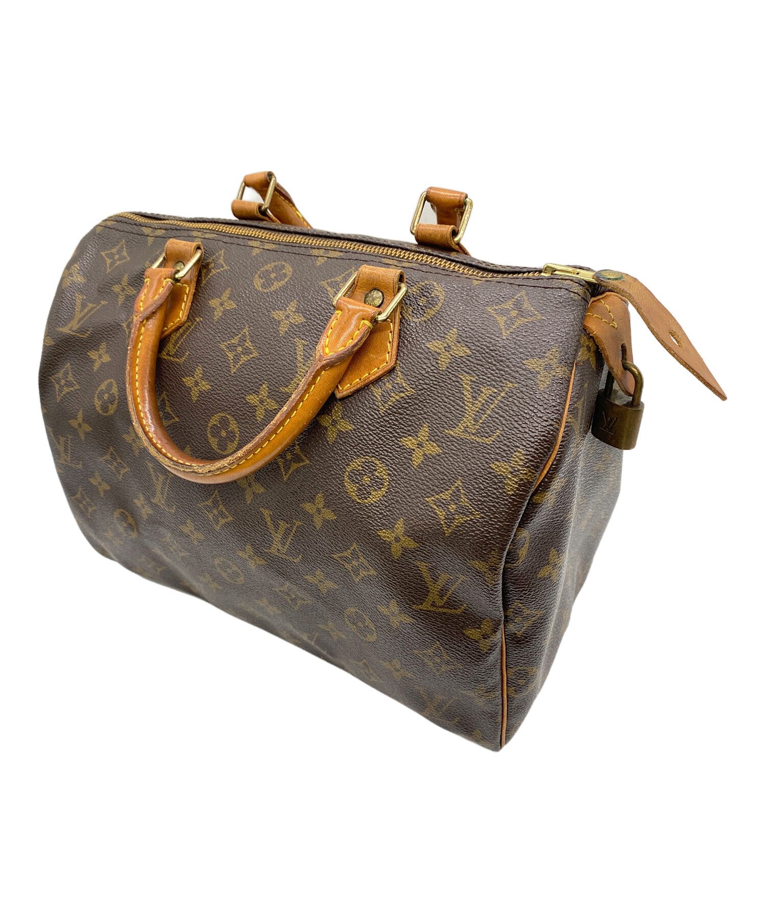 Louis Vuitton ブラウンレザーハンドバッグ 中古・古着通販】LOUIS VUITTON (ルイ ヴィトン) ハンドバッグ