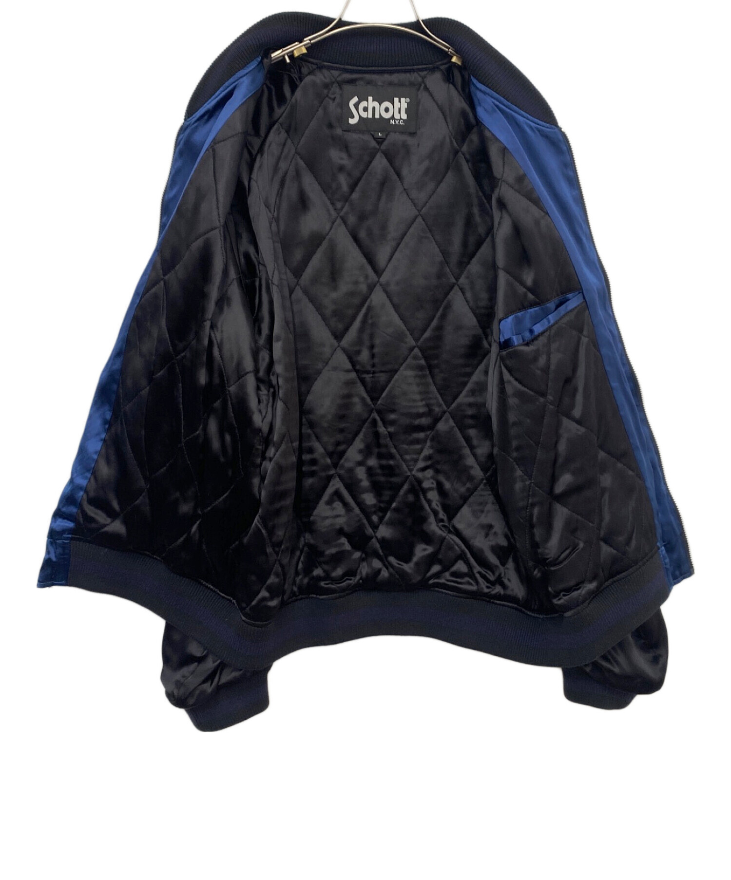 中古・古着通販】Schott (ショット) スカジャン ブルー×ブラック