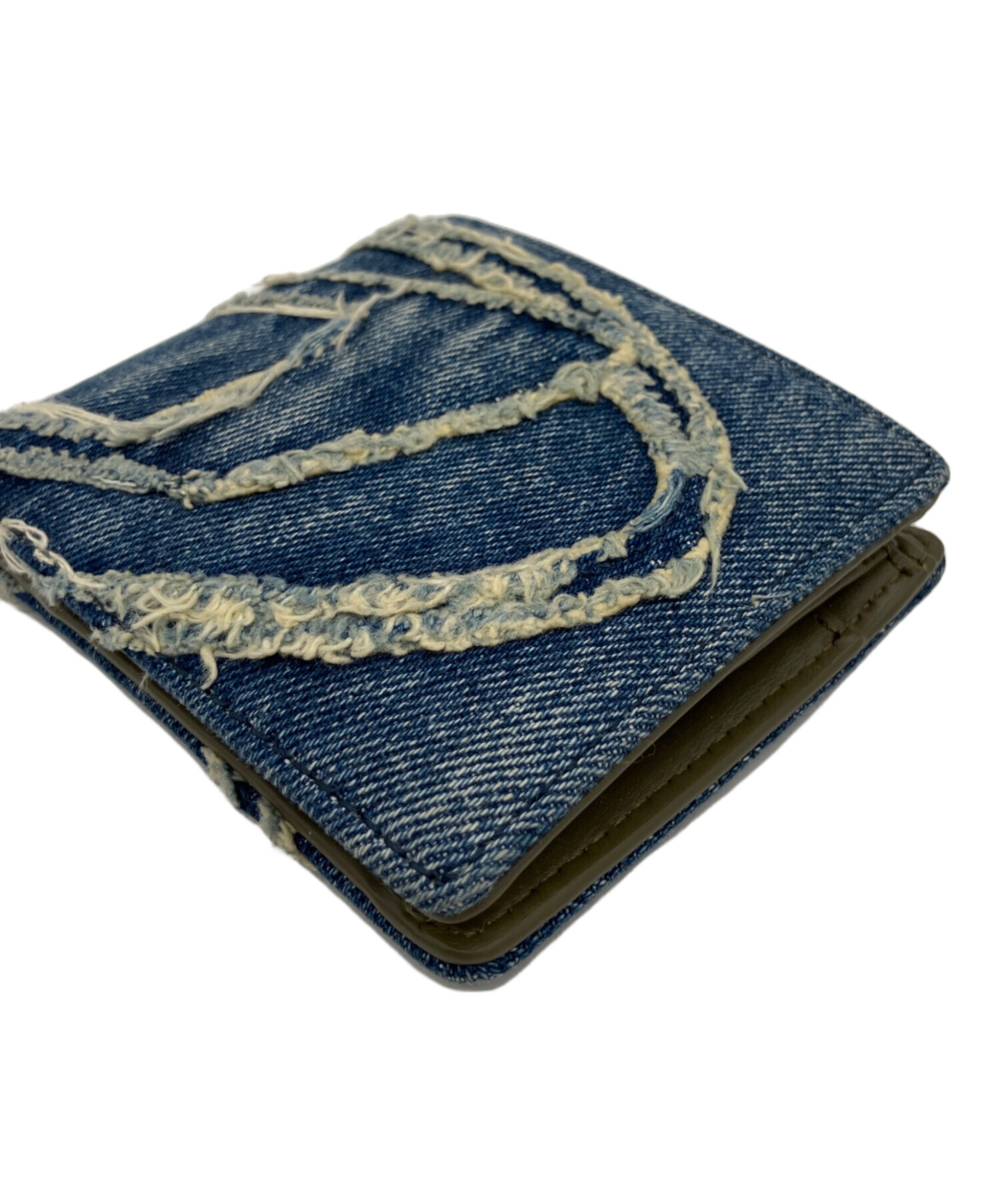 DIESEL デニム財布(used) 中古・古着通販】DIESEL (ディーゼル) 2つ折り財布 ブルー｜ブランド
