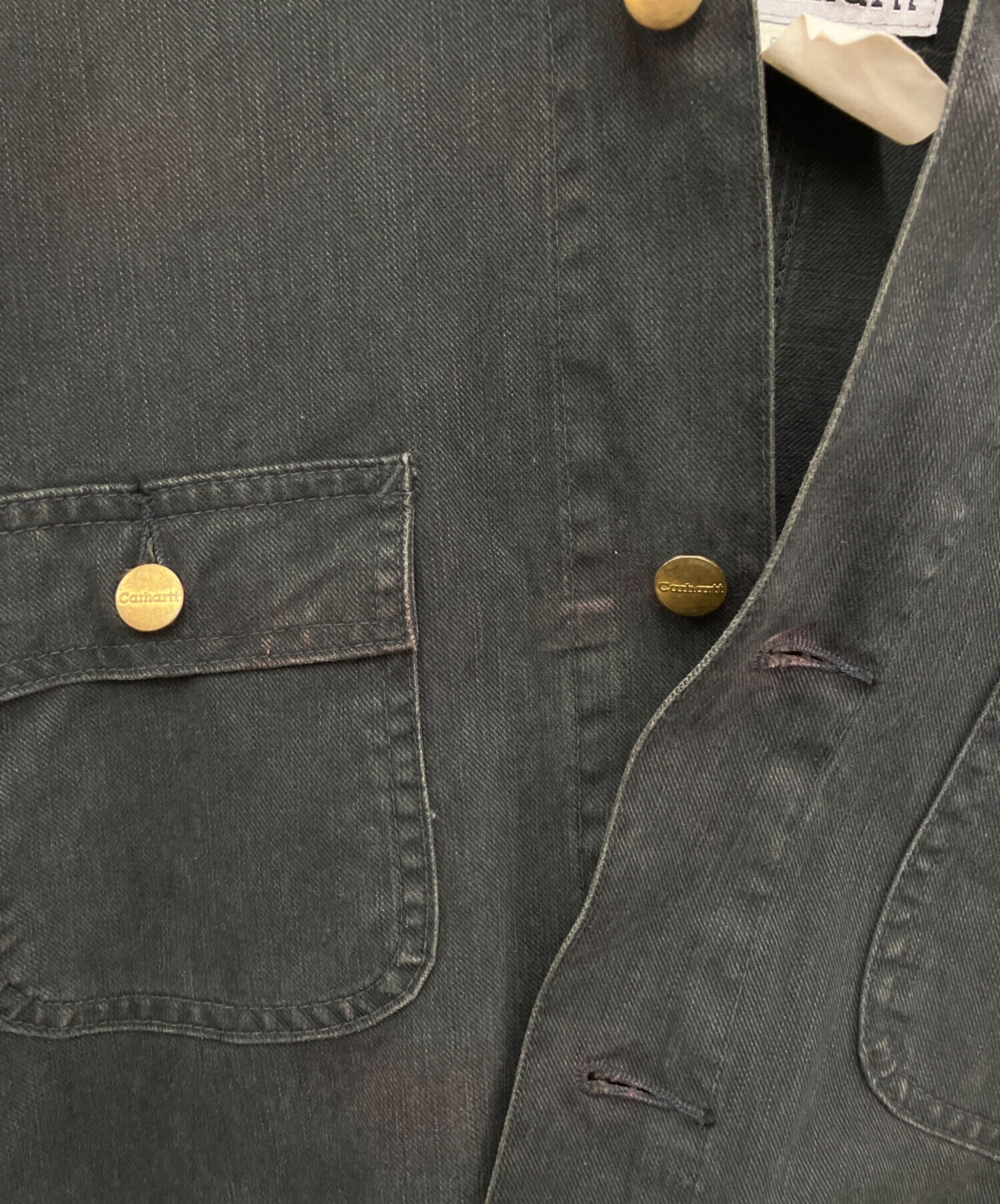 中古・古着通販】CarHartt (カーハート) デニムカバーオール ブラック