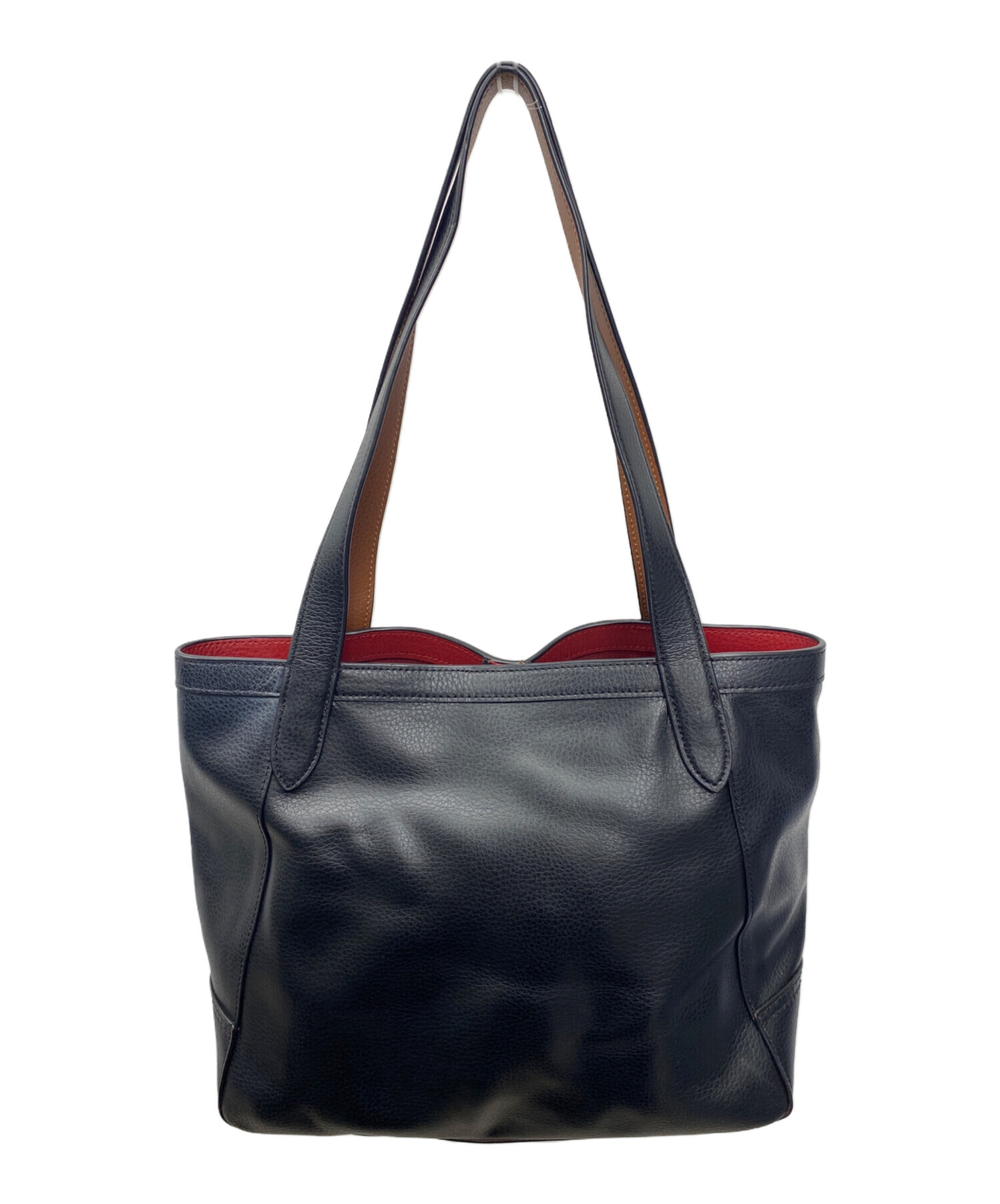 中古・古着通販】COACH (コーチ) トートバッグ ブラック×レッド 