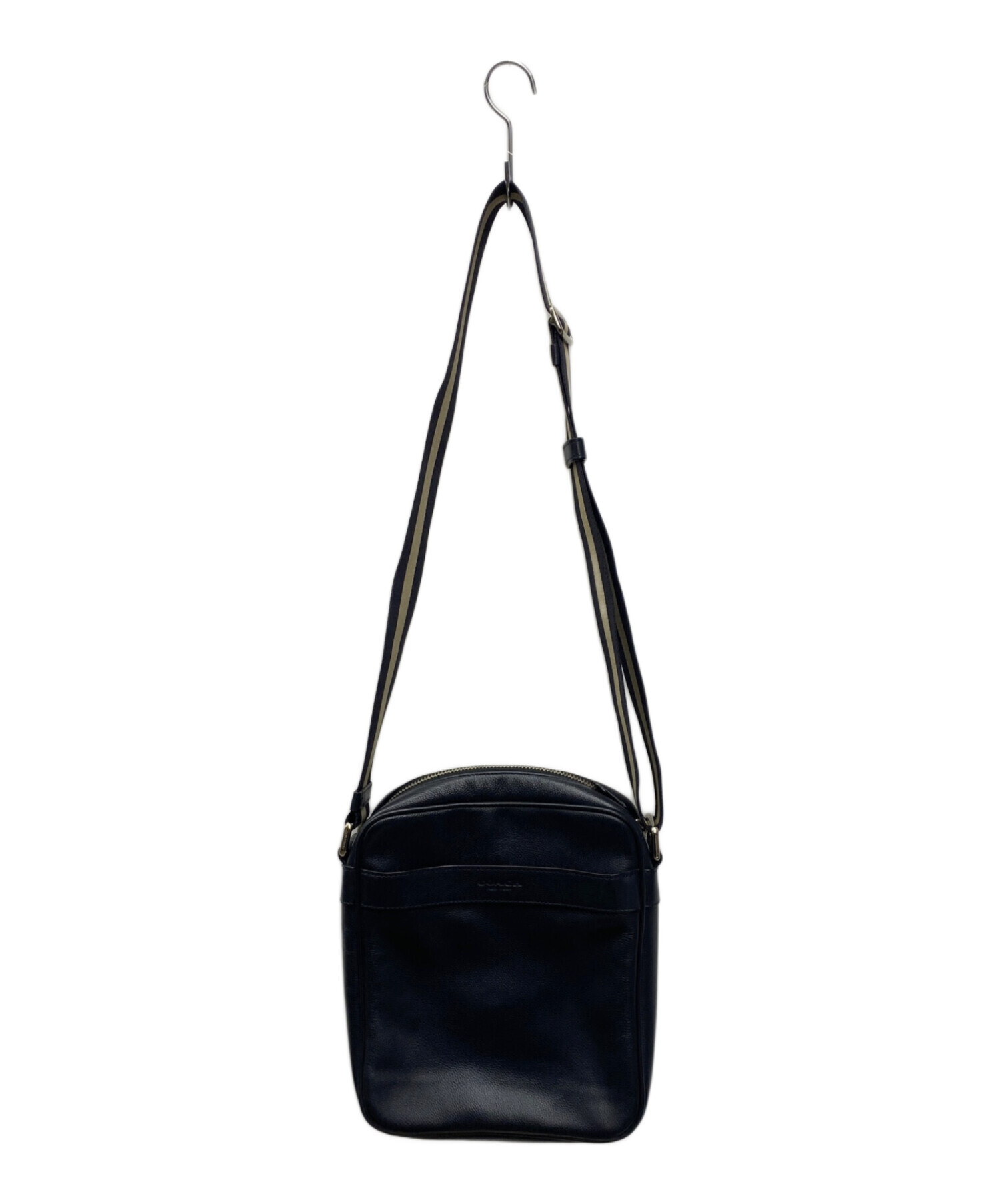中古・古着通販】COACH (コーチ) ショルダーバッグ ネイビー×ベージュ 