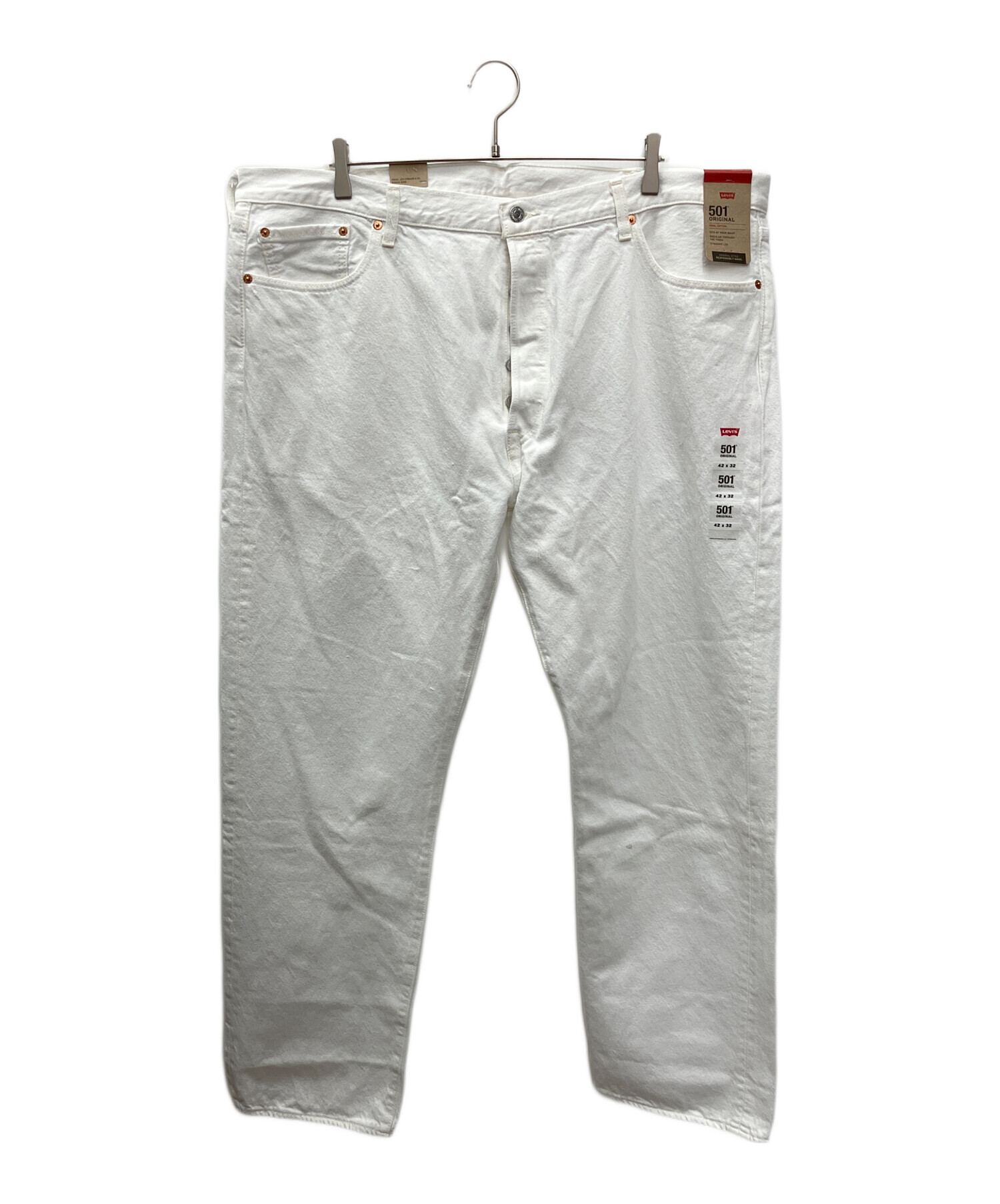 中古・古着通販】LEVI'S (リーバイス) ホワイトデニムパンツ ホワイト