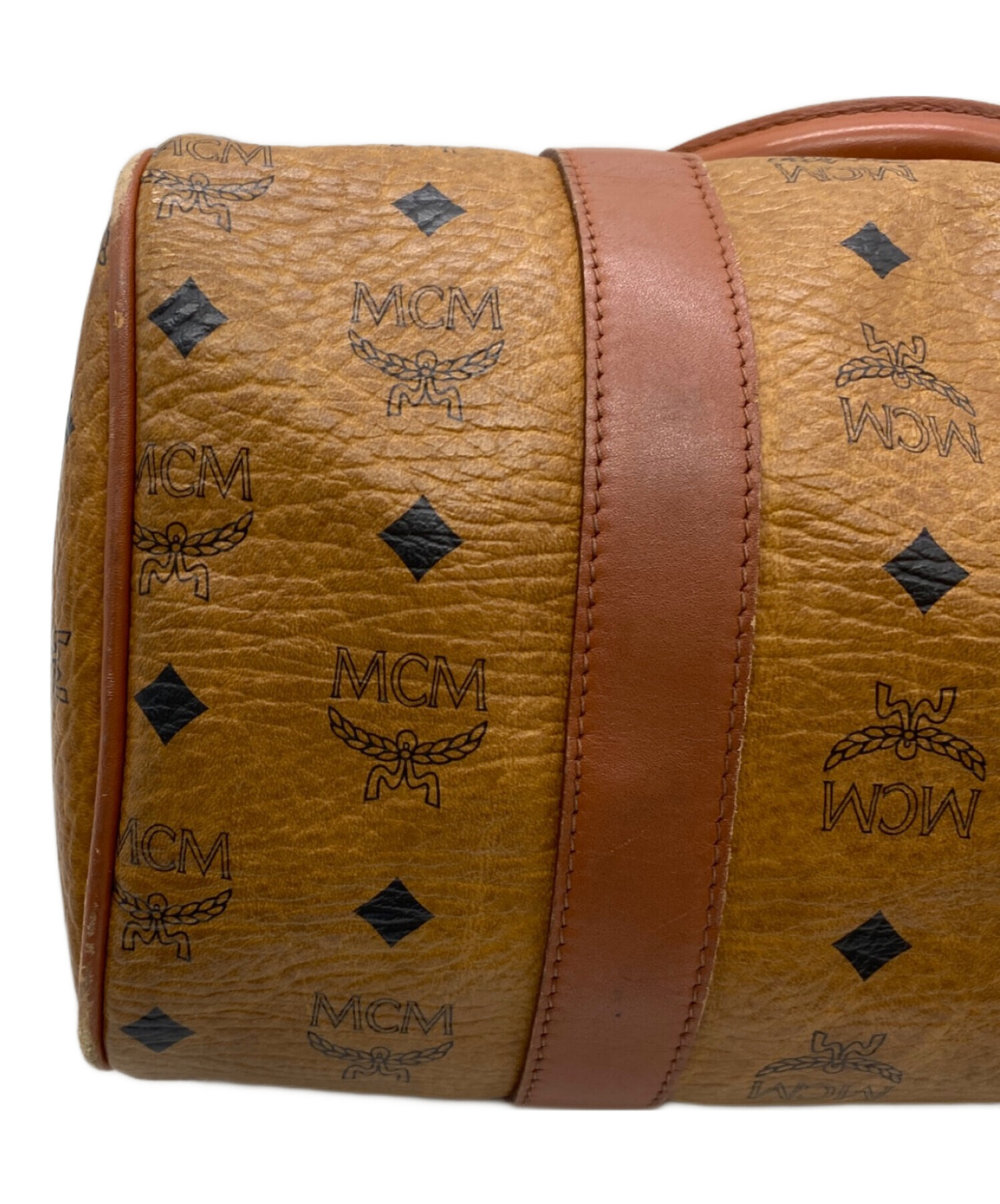 林*子様 【美品】MCM ブラウンレザーボストンバッグused 中古・古着通販】MCM (エムシーエム) ミニボストンバッグ ブラウン