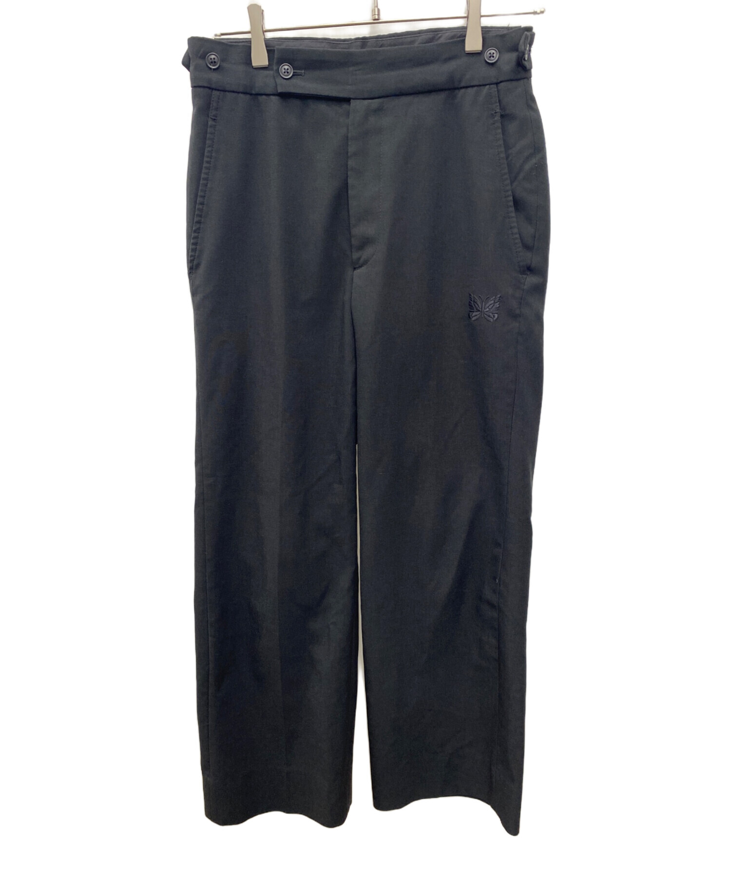 Needles ブラック スラックス 中古・古着通販】Needles (ニードルズ) スラックス ブラック サイズ:XS