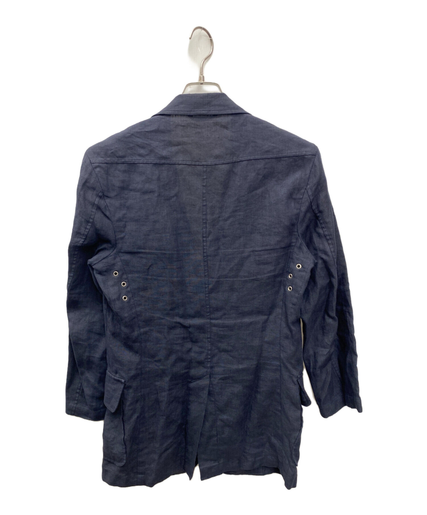 中古・古着通販】Belvest (ベルヴェスト) リネンジャケット ネイビー