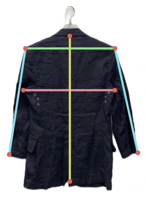 中古・古着通販】Belvest (ベルヴェスト) リネンジャケット ネイビー