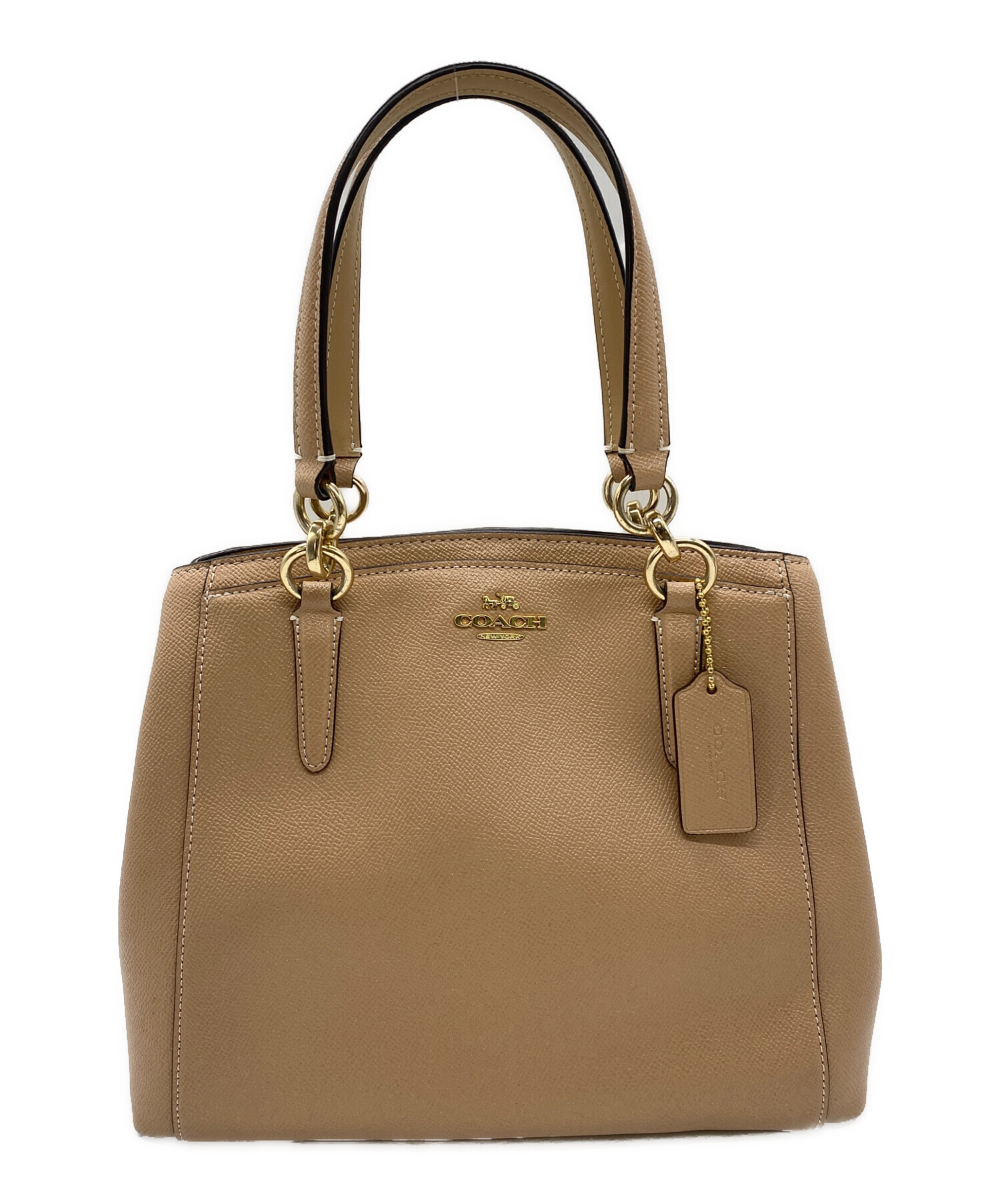 美品 Coach バッグ 中型 ベージュとブラウン 中古・古着通販】COACH (コーチ) 2WAYバッグ ピンクベージュ｜ブランド