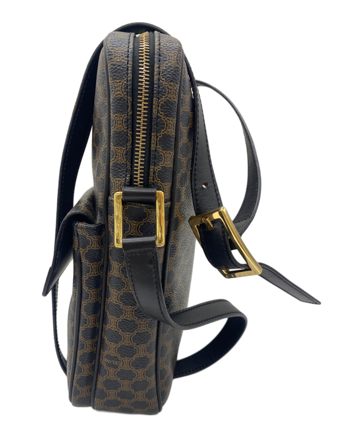 中古・古着通販】CELINE (セリーヌ) ショルダーバッグ ブラウン 