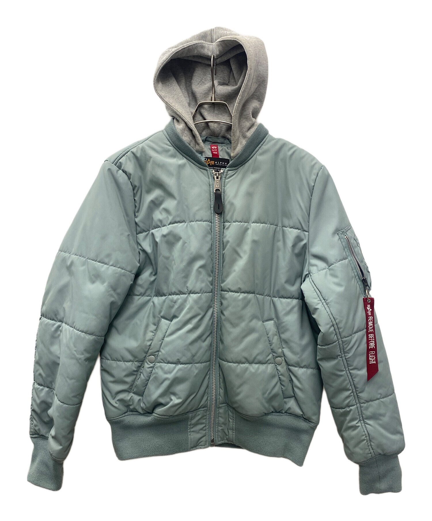 ALPHA INDUSTRIES ミリタリージャケット L ファージャケット古着 中古・古着通販】ALPHA (アルファ) ミリタリージャケット スカイブルー