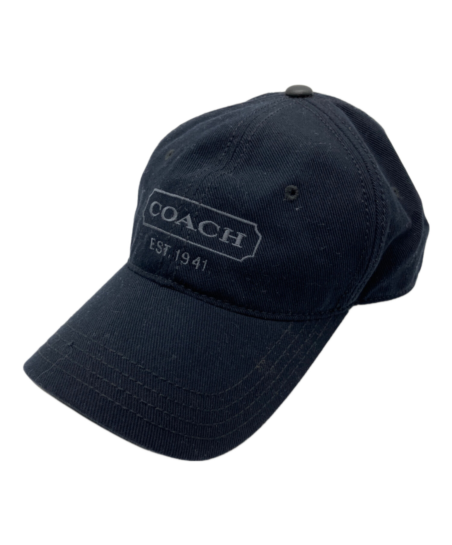 【新品　未使用】　COACH コーチキャップ 中古・古着通販】COACH (コーチ) キャップ ブラック｜ブランド・古着