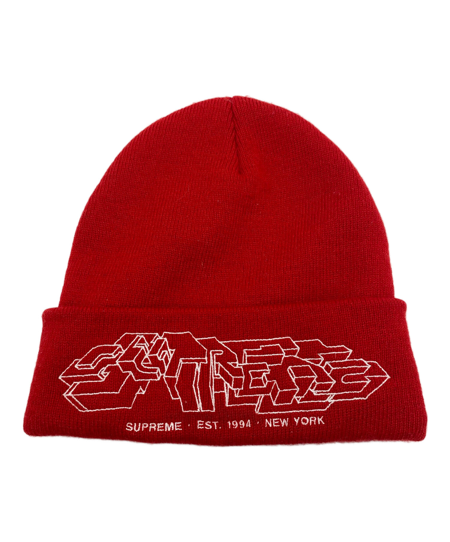 中古・古着通販】SUPREME (シュプリーム) ニット帽 レッド サイズ:表記