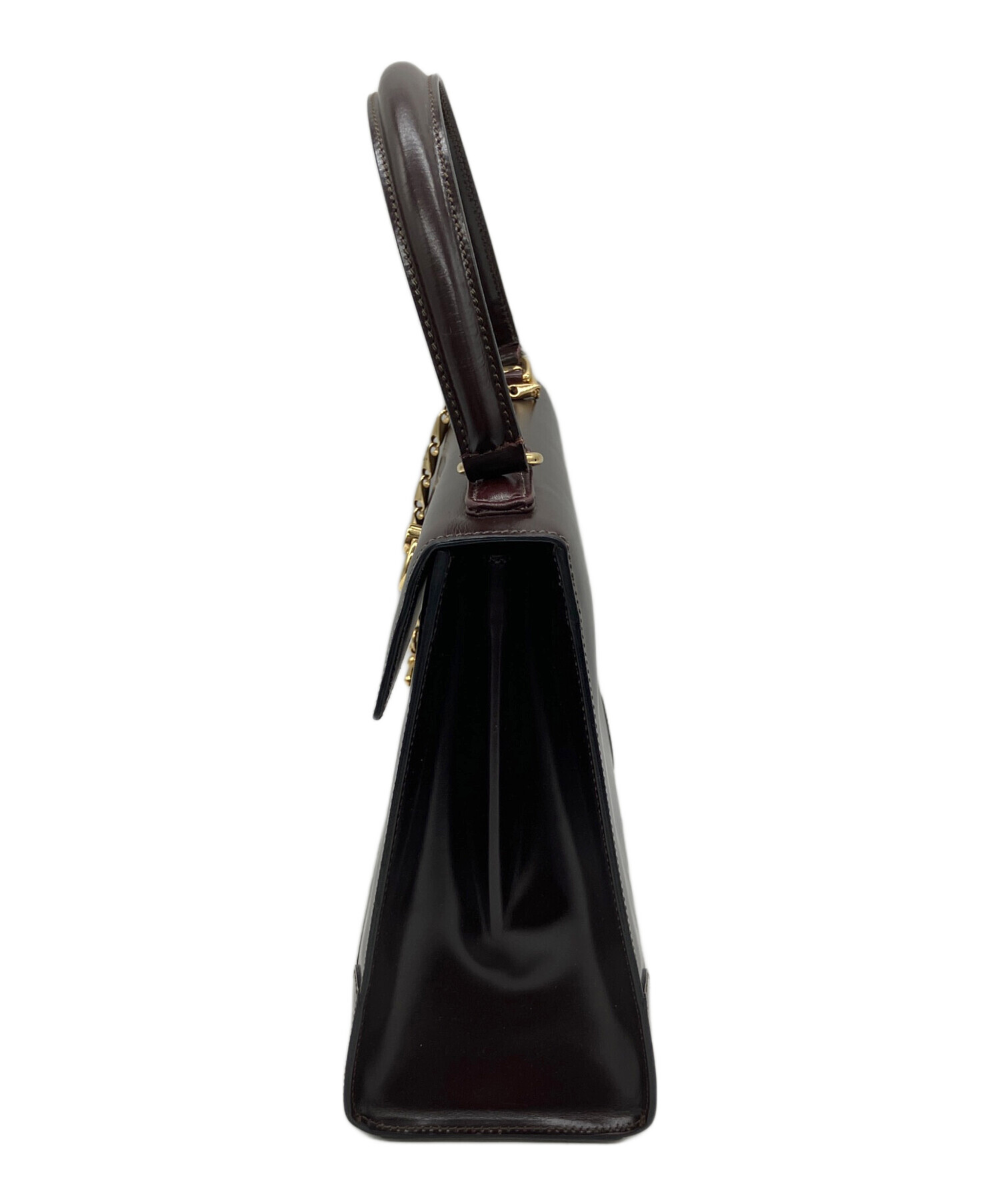 中古・古着通販】CELINE (セリーヌ) ガンチーニハンドバッグ ダーク