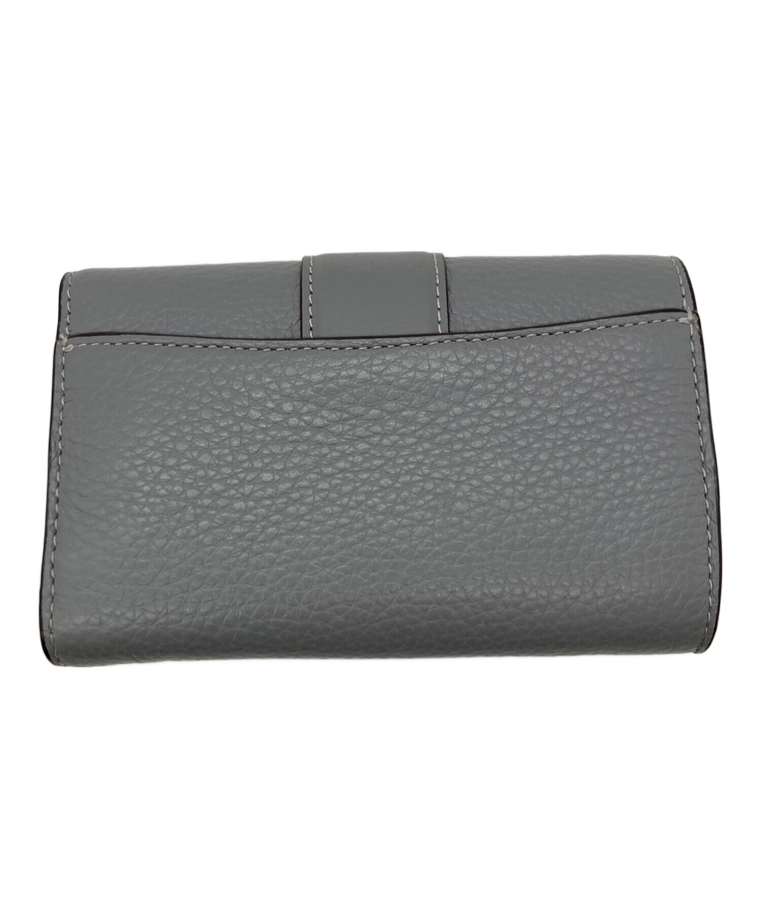 COACH 三つ折り財布 Cロゴ グレー レザー 箱袋付 中古・古着通販】COACH (コーチ) 3つ折り財布 グレー｜ブランド・古着