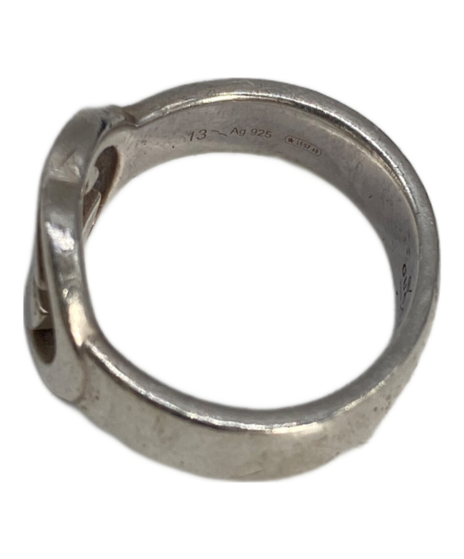 中古・古着通販】GUCCI (グッチ) インターロッキングGGリング シルバー