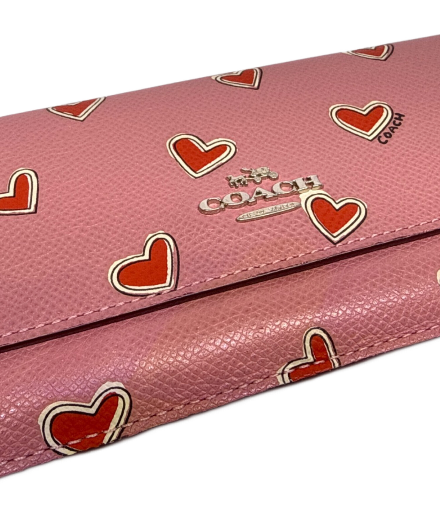 COACH コーチ 財布・ケース  ピンク 【古着】【中古】【送料無料】 中古・古着通販】COACH (コーチ) 長財布 ピンク｜ブランド・古着通販