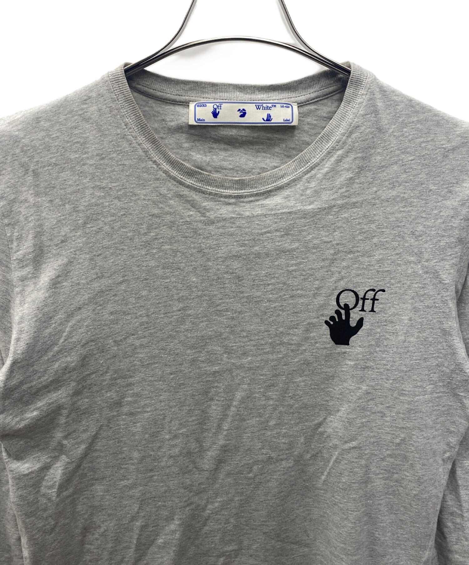 中古・古着通販】OFFWHITE (オフホワイト) 長袖カットソー グレー 