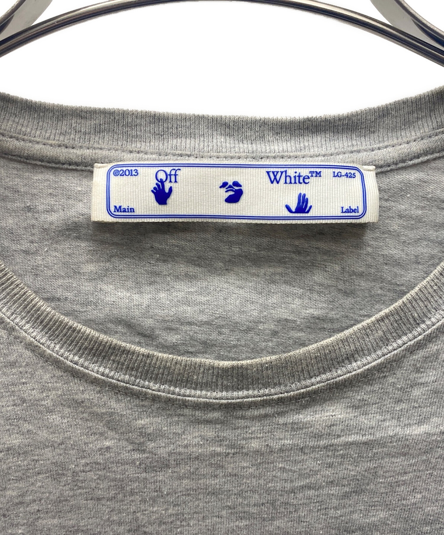 中古・古着通販】OFFWHITE (オフホワイト) 長袖カットソー グレー 