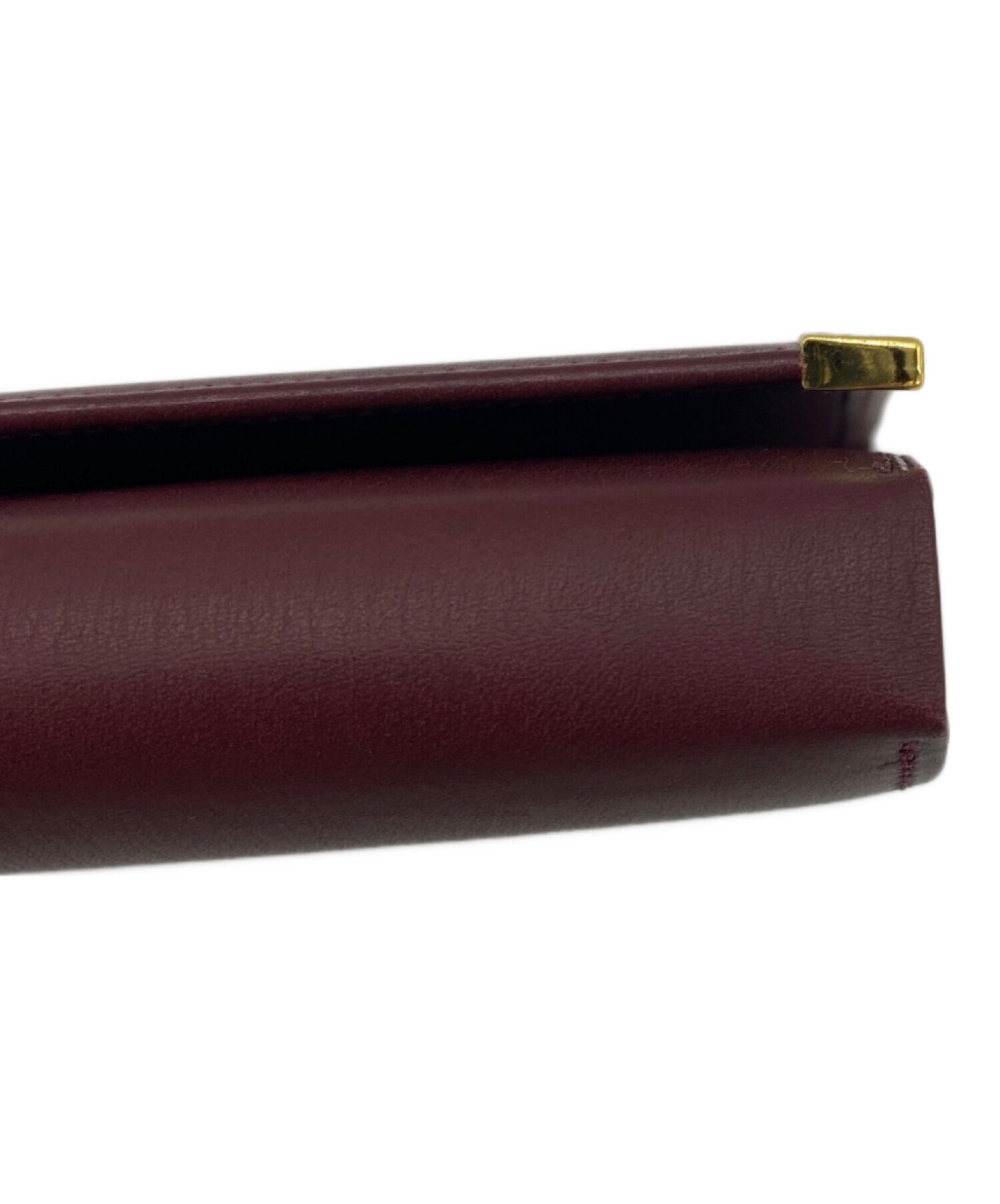 YSL ワインレッド 二つ折り財布 中古・古着通販】Yves Saint Laurent (イヴサンローラン) 長財布