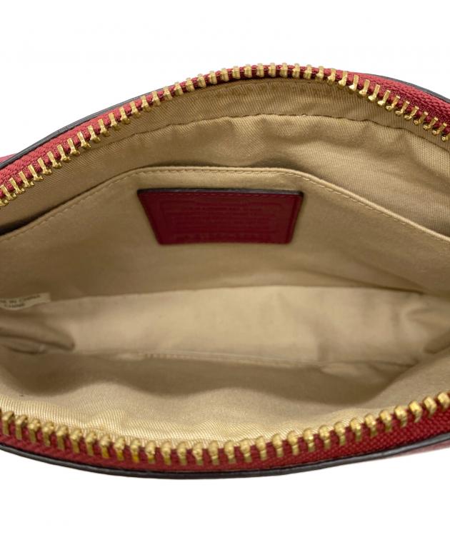 【中古】 美品 COACH コーチ チェーン ベルト レザー ショルダー バッグ eY0945N 中古・古着通販】COACH (コーチ) チェーンショルダーバッグ レッド