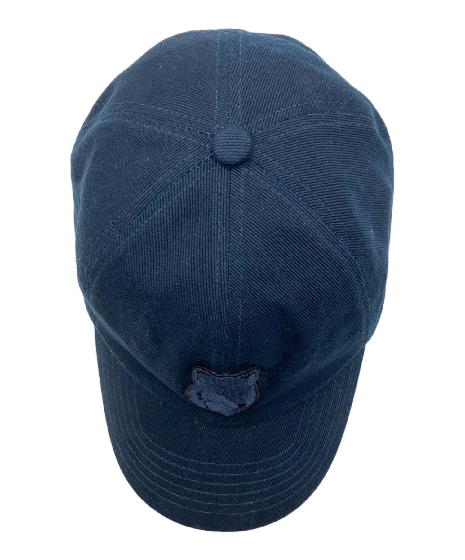 【新品未使用】メゾンキツネ キャップ ネイビー フリーサイズ 中古・古着通販】MAISON KITSUNE (メゾンキツネ) フォックスヘッド