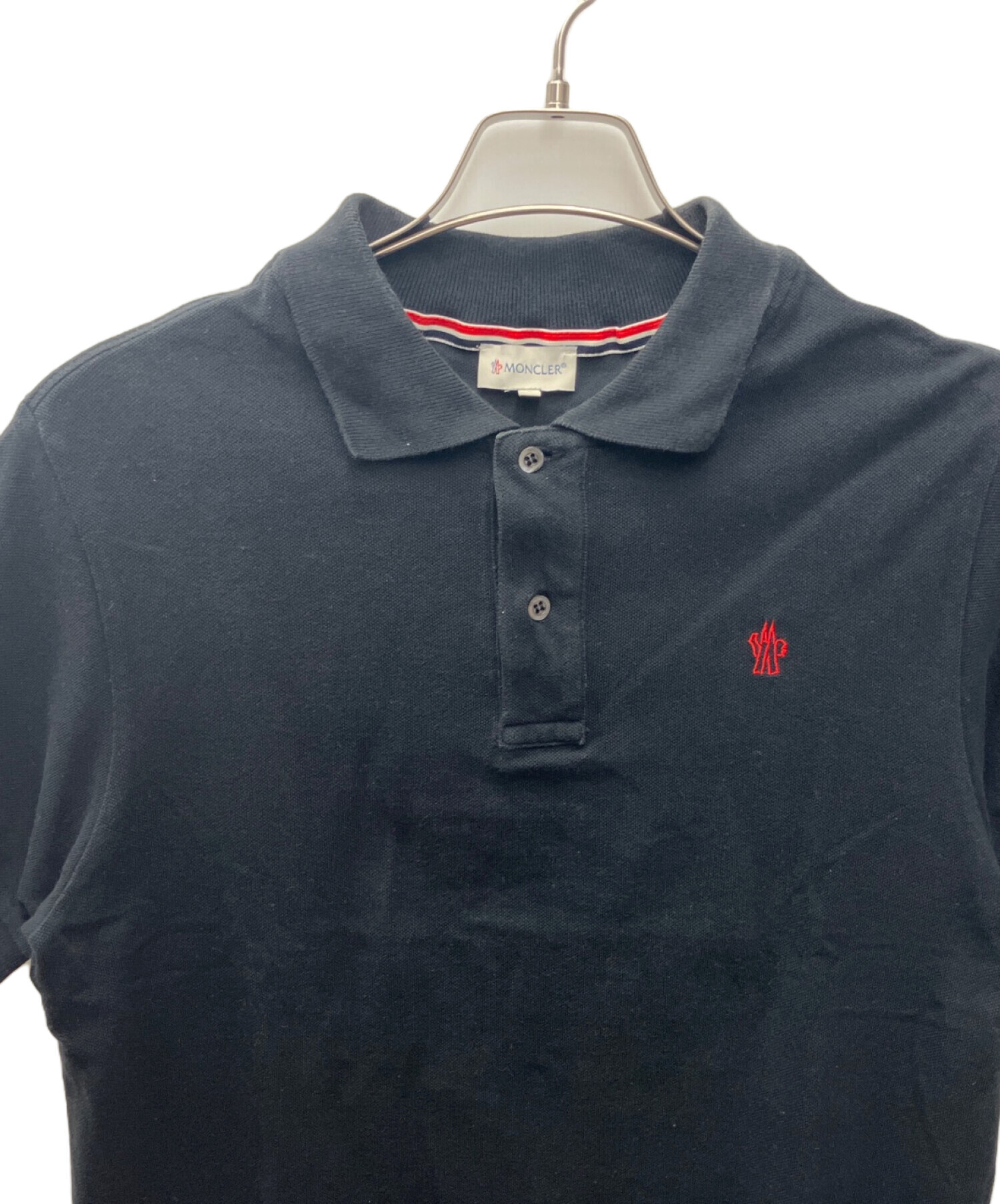 中古・古着通販】MONCLER (モンクレール) ポロシャツ ブラック サイズ