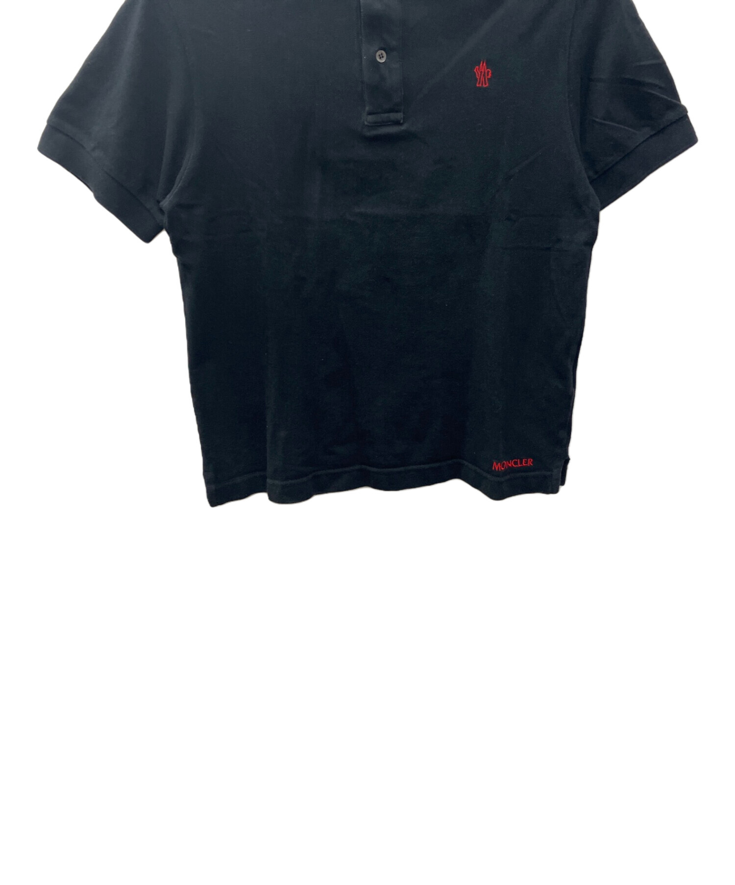 中古・古着通販】MONCLER (モンクレール) ポロシャツ ブラック サイズ