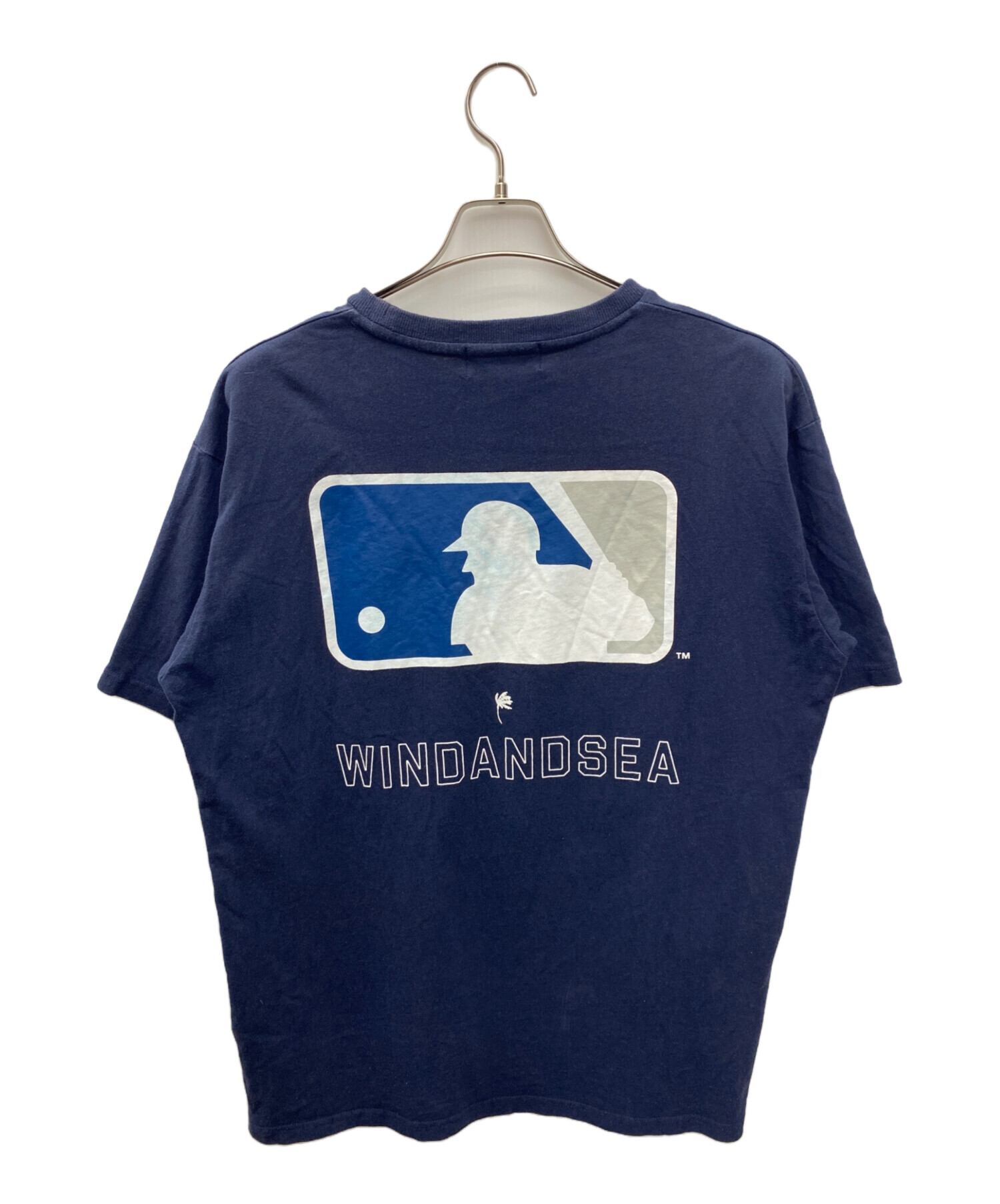 ウィンダンシー 半袖Tシャツ ネイビー 中古・古着通販】WIND AND SEA (ウィンダンシー) GENUINE MERCHANDISE