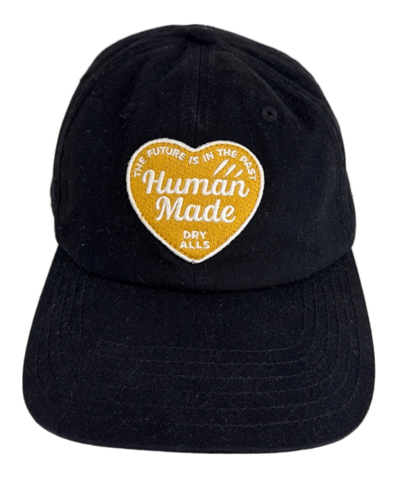 HUMAN MADE キャップ真ん中のみ 中古・古着通販】HUMAN MADE (ヒューマンメイド) キャップ ブラック