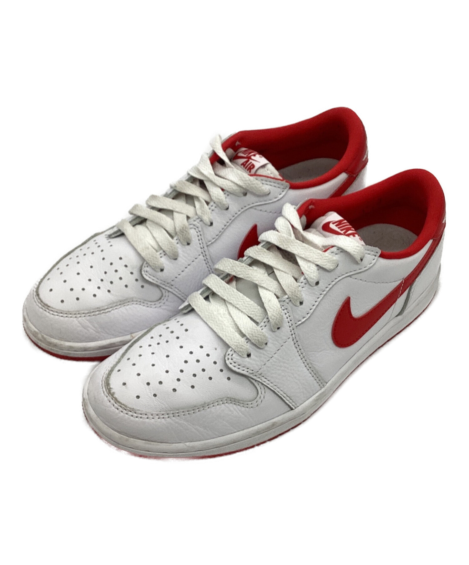 中古・古着通販】NIKE (ナイキ) ローカットスニーカー ホワイト×レッド 