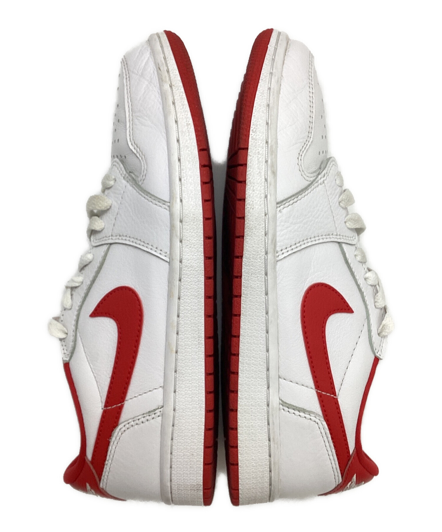 中古・古着通販】NIKE (ナイキ) ローカットスニーカー ホワイト×レッド 