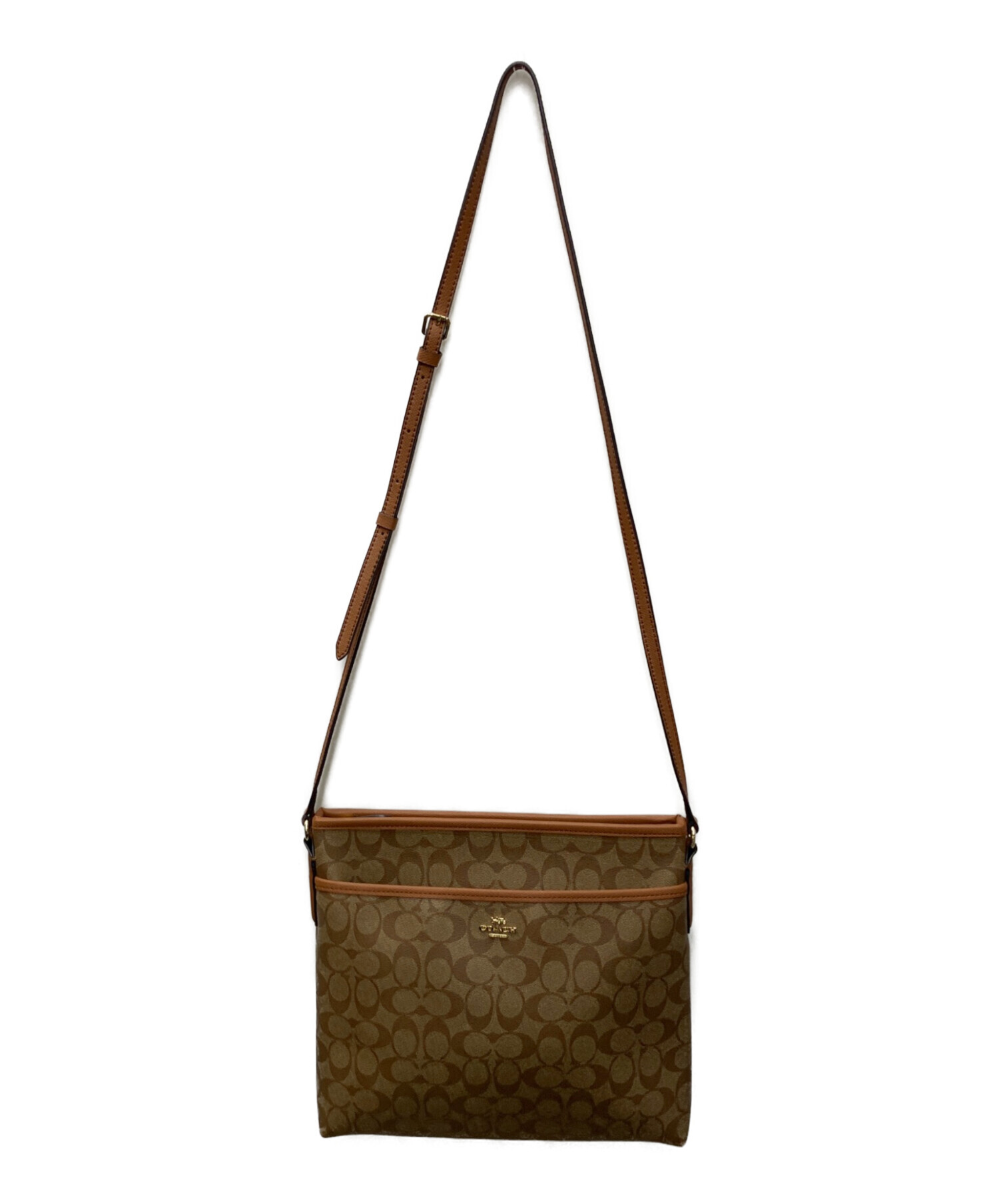 中古・古着通販】COACH (コーチ) ショルダーバッグ ベージュ｜ブランド 
