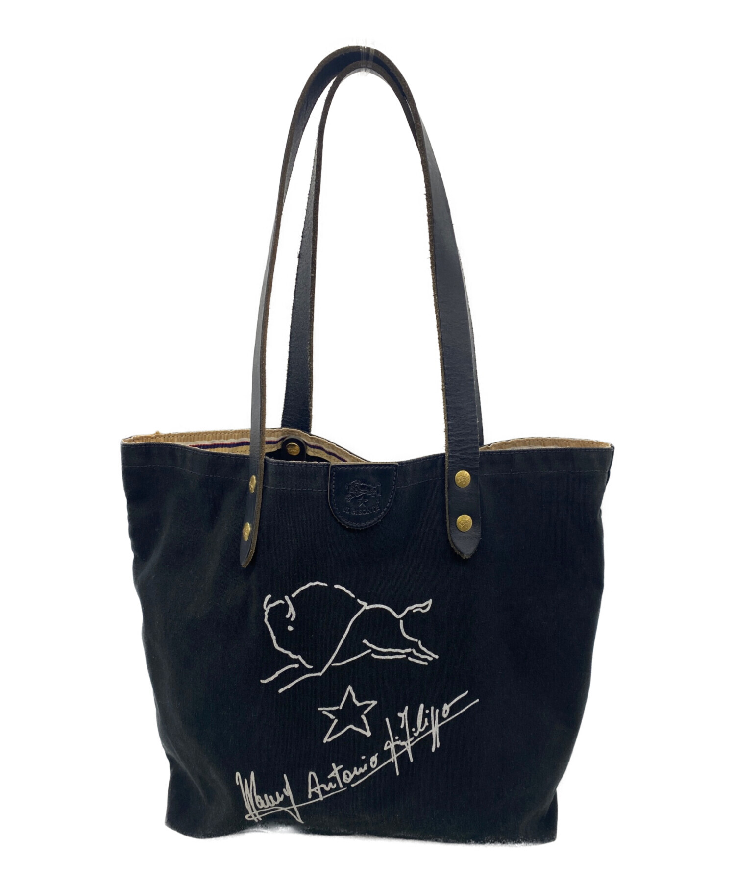 中古・古着通販】IL BISONTE (イル ビゾンテ) トートバッグ ブラック