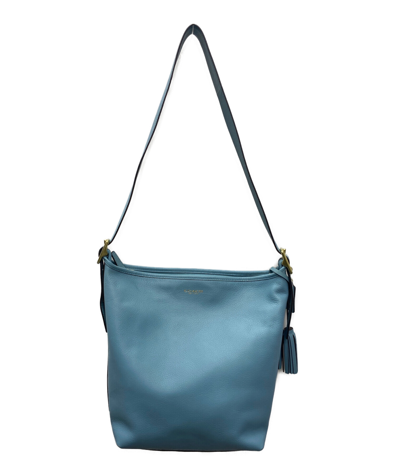 中古・古着通販】COACH (コーチ) ショルダーバッグ スカイブルー