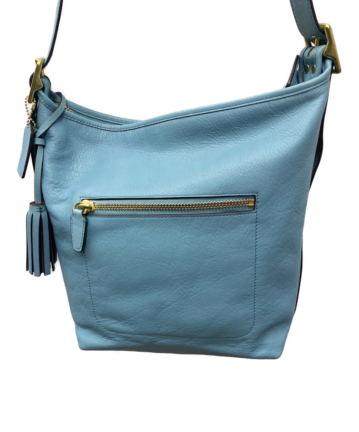 中古・古着通販】COACH (コーチ) ショルダーバッグ スカイブルー